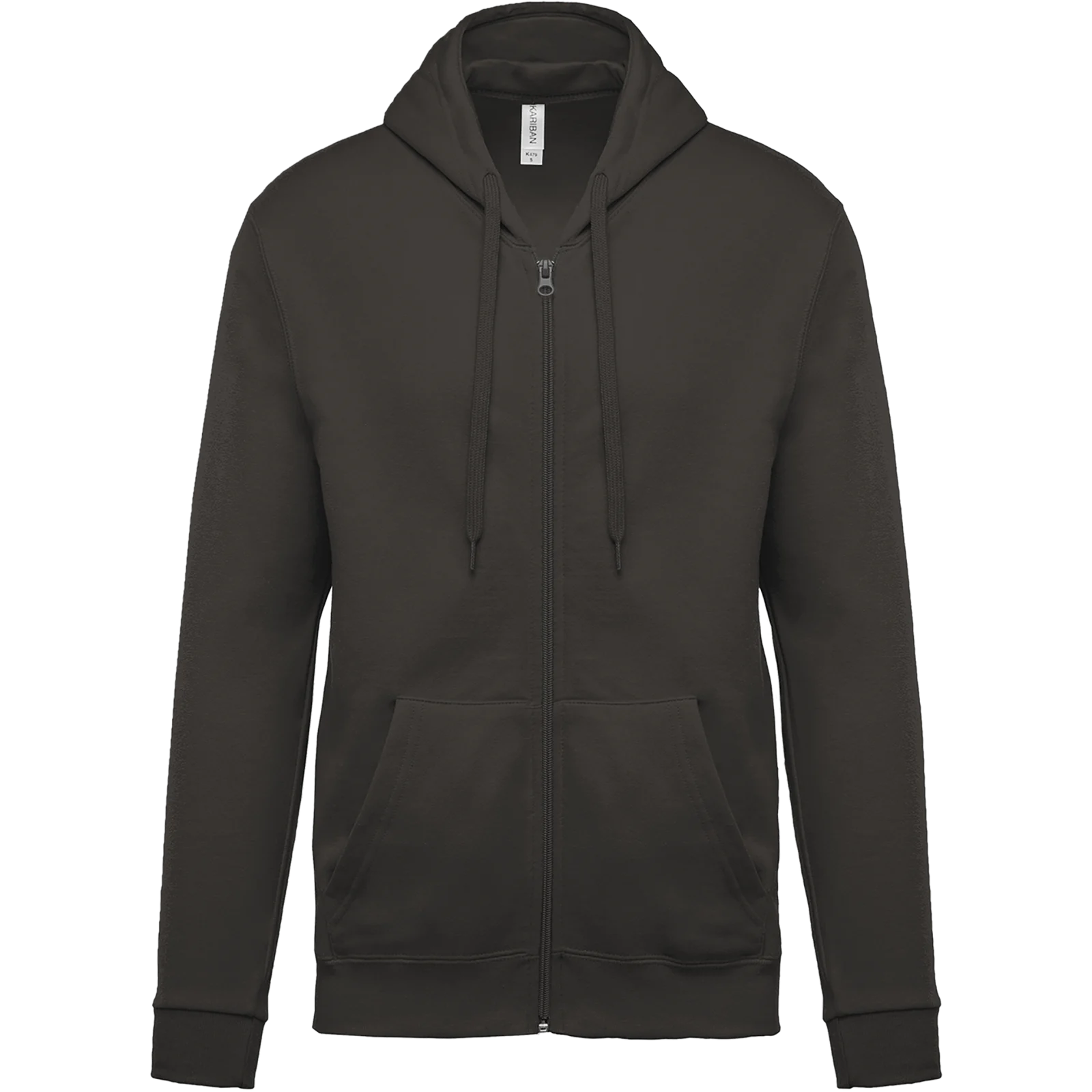 Sweat-shirt zippé capuche unisexe K479 — Dark Grey