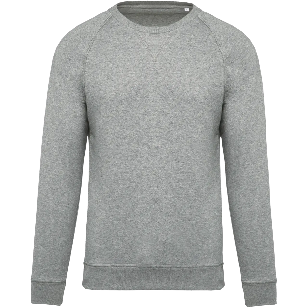 Sweat-shirt Bio col rond manches raglan homme K480 — Grey Heather