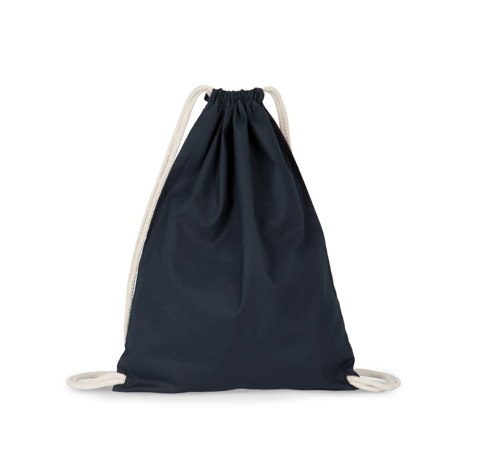 Sac à dos en coton bio avec cordelettes KI0139 — Navy Blue