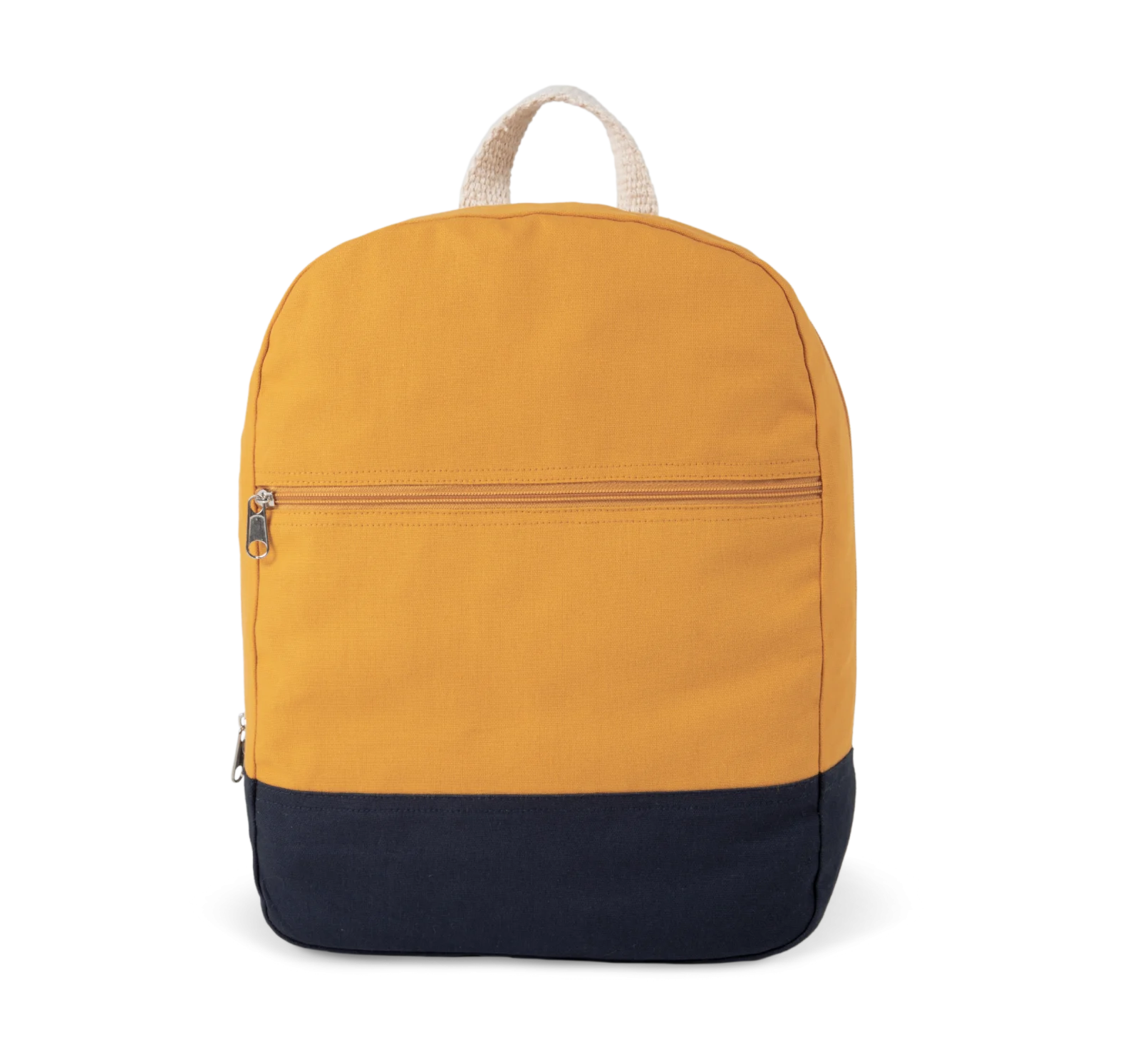 Sac à dos essentiel en coton KI0185 — Cumin Yellow / Navy