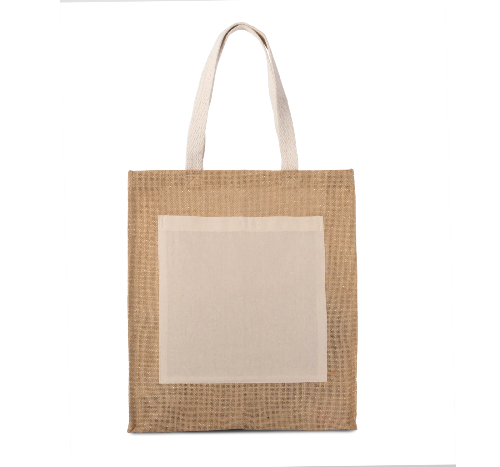 Sac shopping toile de jute KI0221 — Natural / Gold