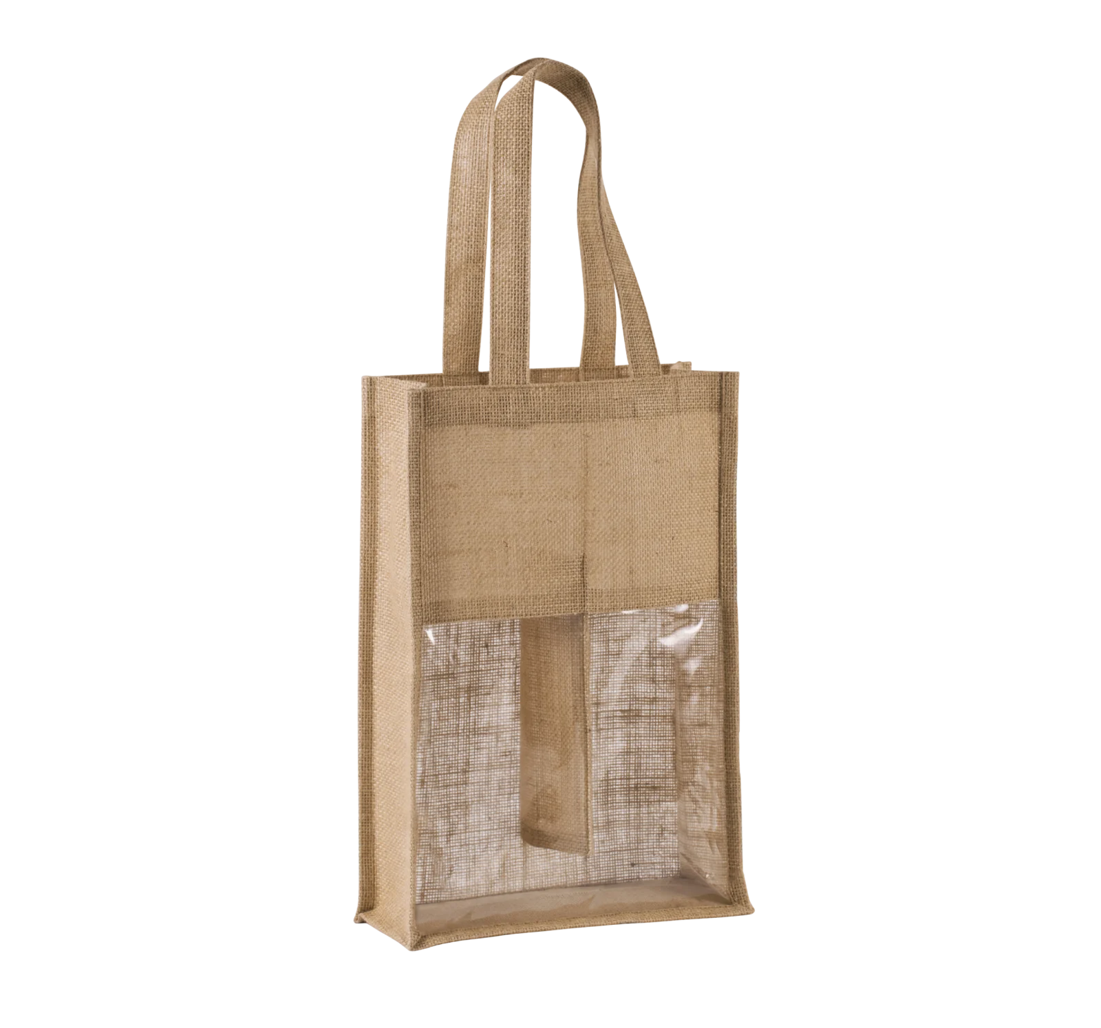 Sac porte-bouteilles en jute KI0268 — Natural