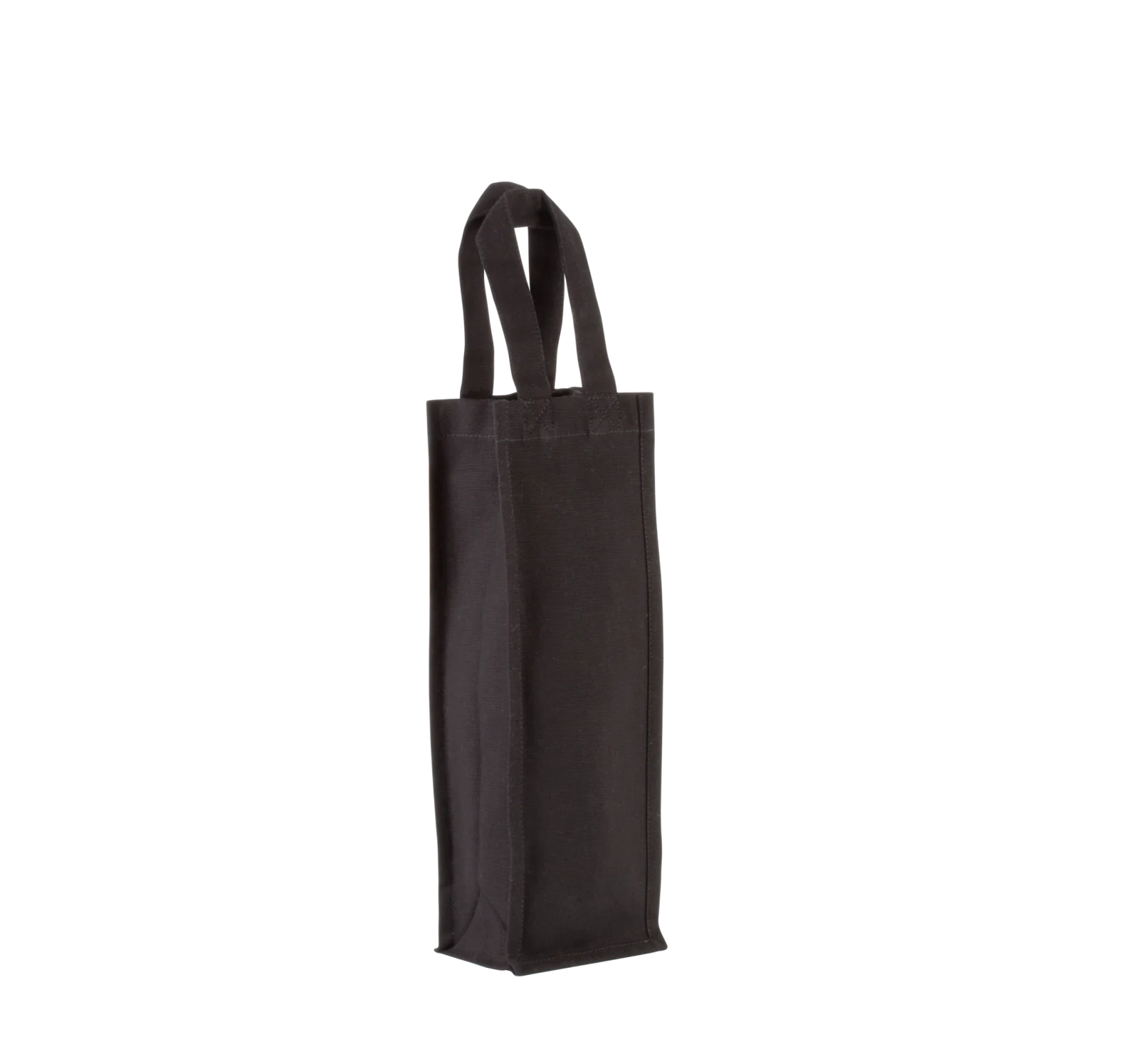 Sac porte-bouteille en coton canvas KI0269 — Black
