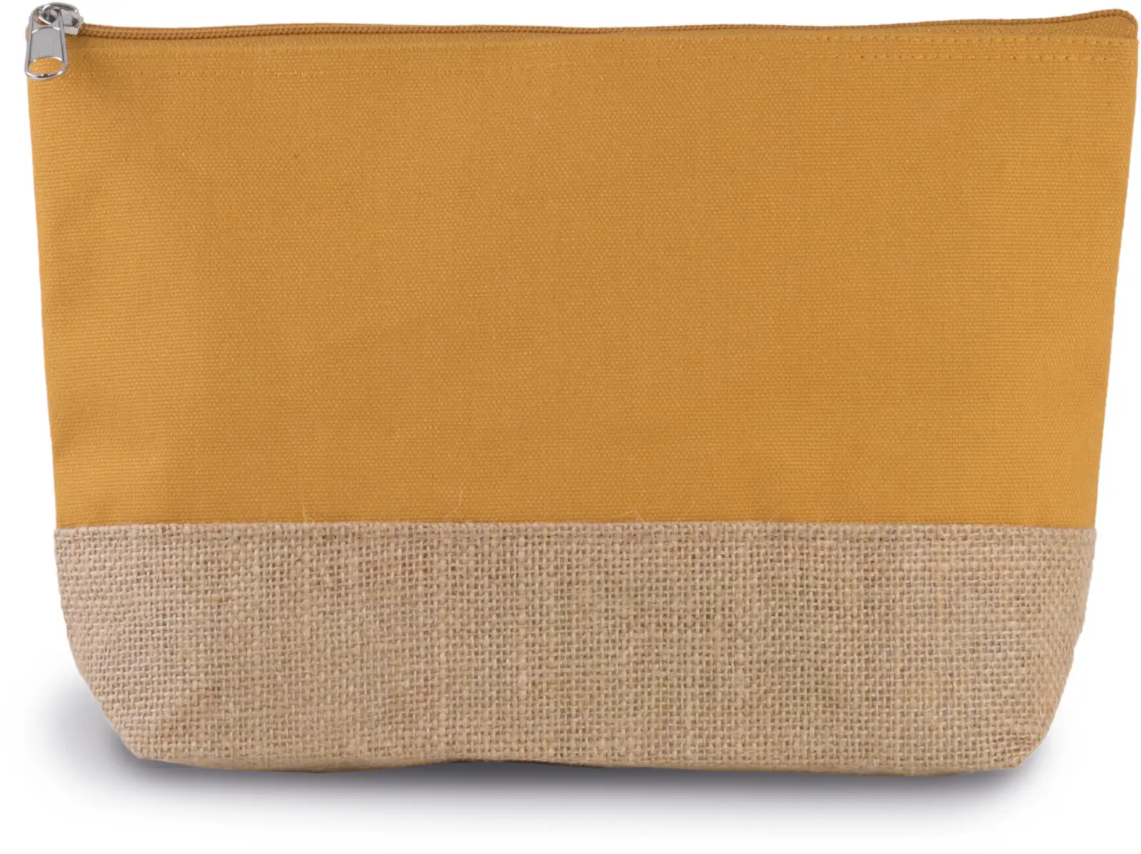 Pochette en toiles de coton et jute KI0276 — Cumin Yellow / Natural