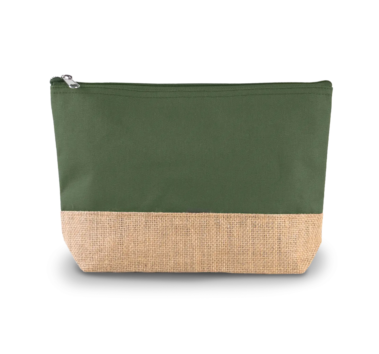 Pochette en toiles de coton et jute KI0276 — Dusty Light Green / Natural