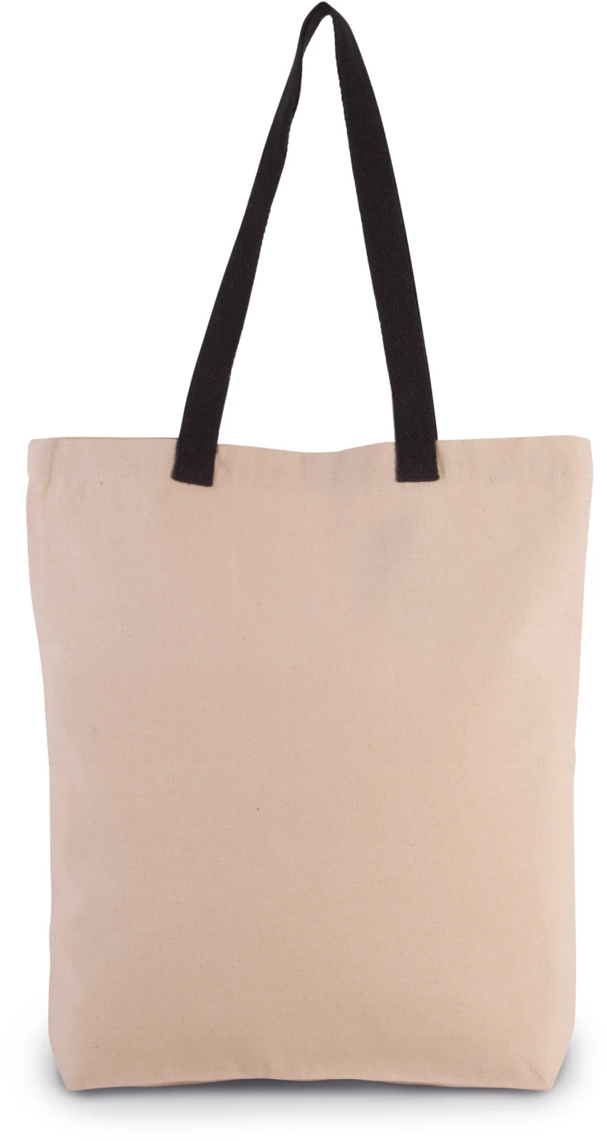 Sac shopping à soufflet avec poignées contrastées KI0278 — Natural / Black