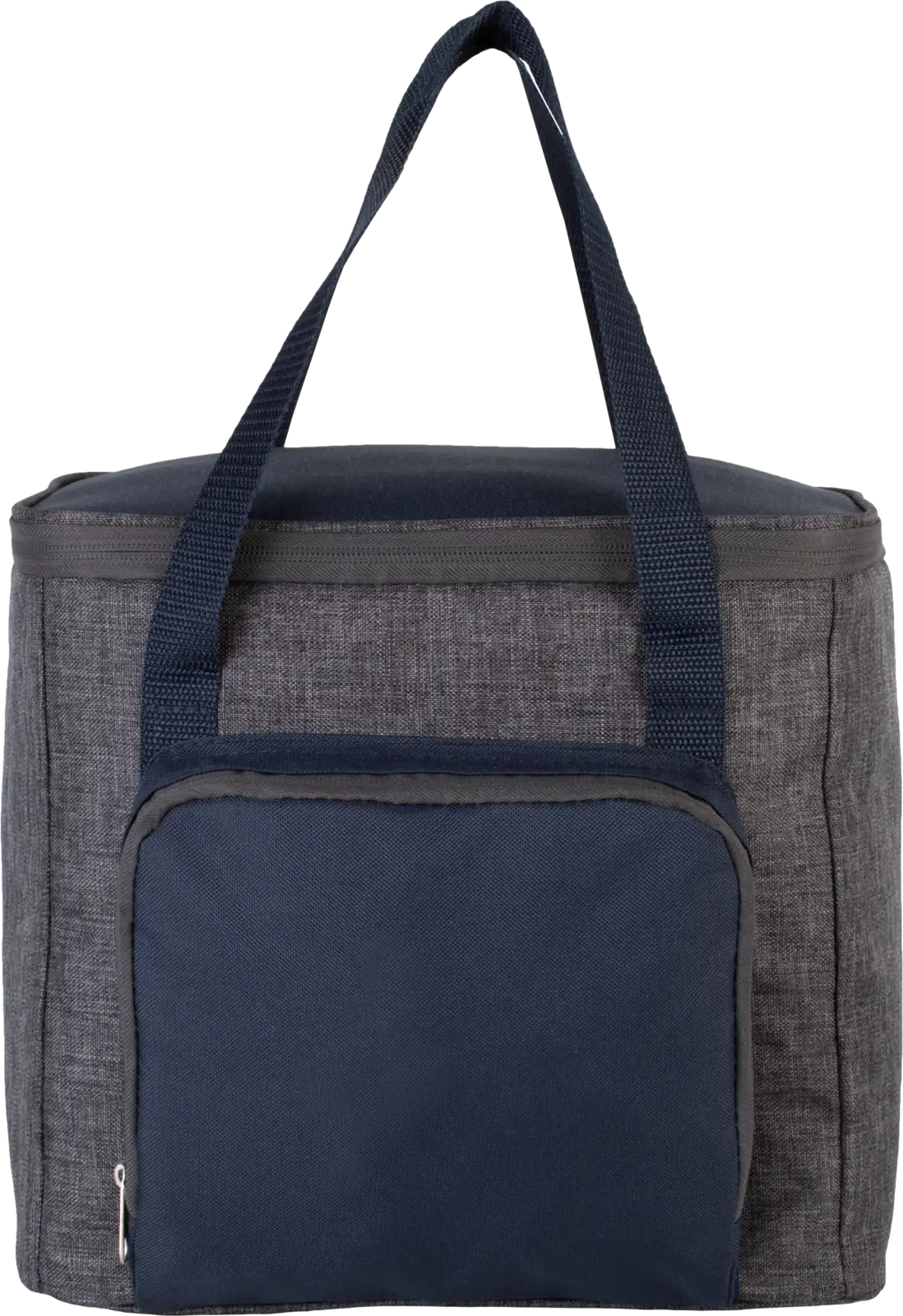 Sac isotherme avec poche zippée KI0347 — Dark Grey Heather / Navy