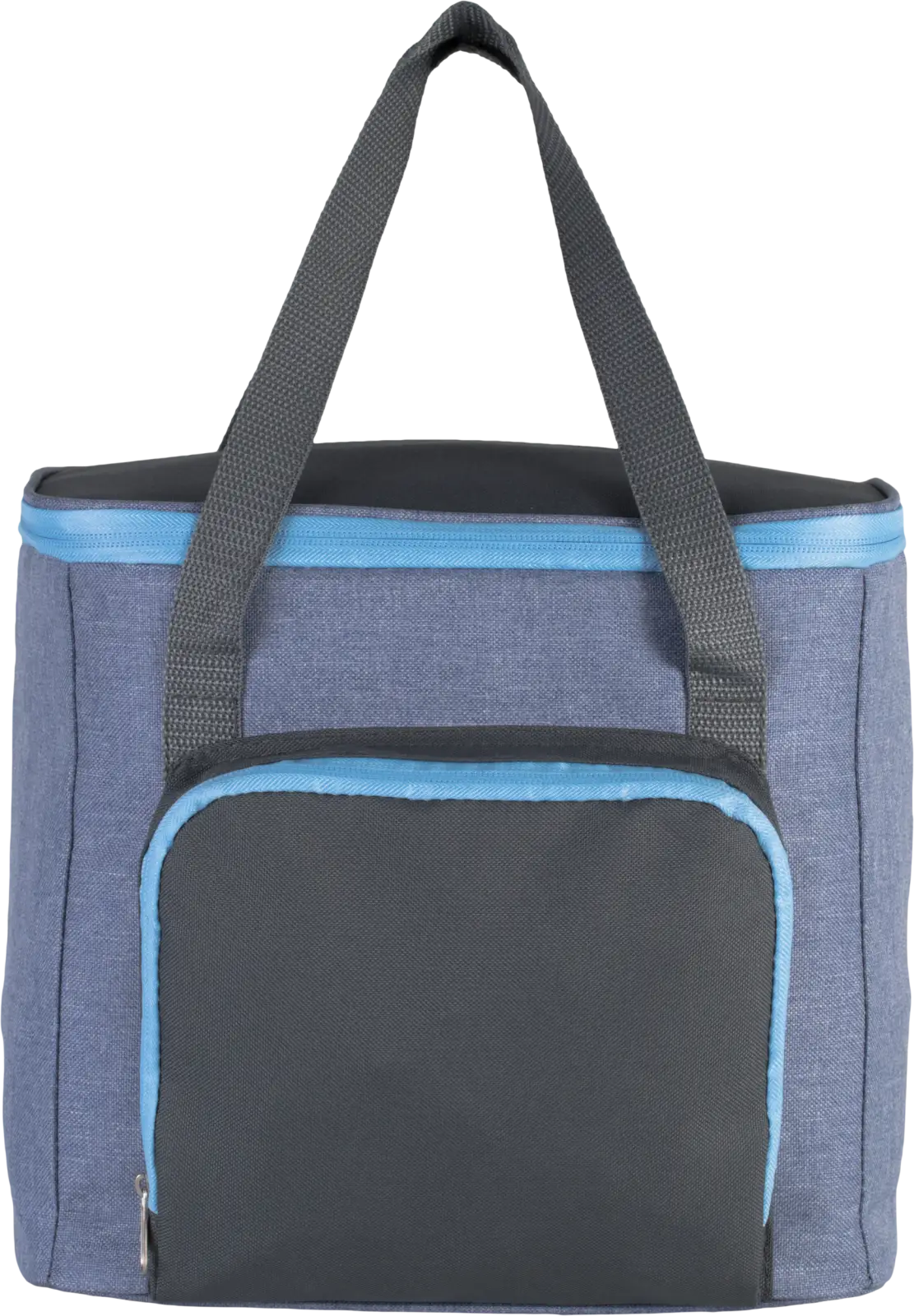 Sac isotherme avec poche zippée KI0347 — Light Blue Heather / Dark Grey