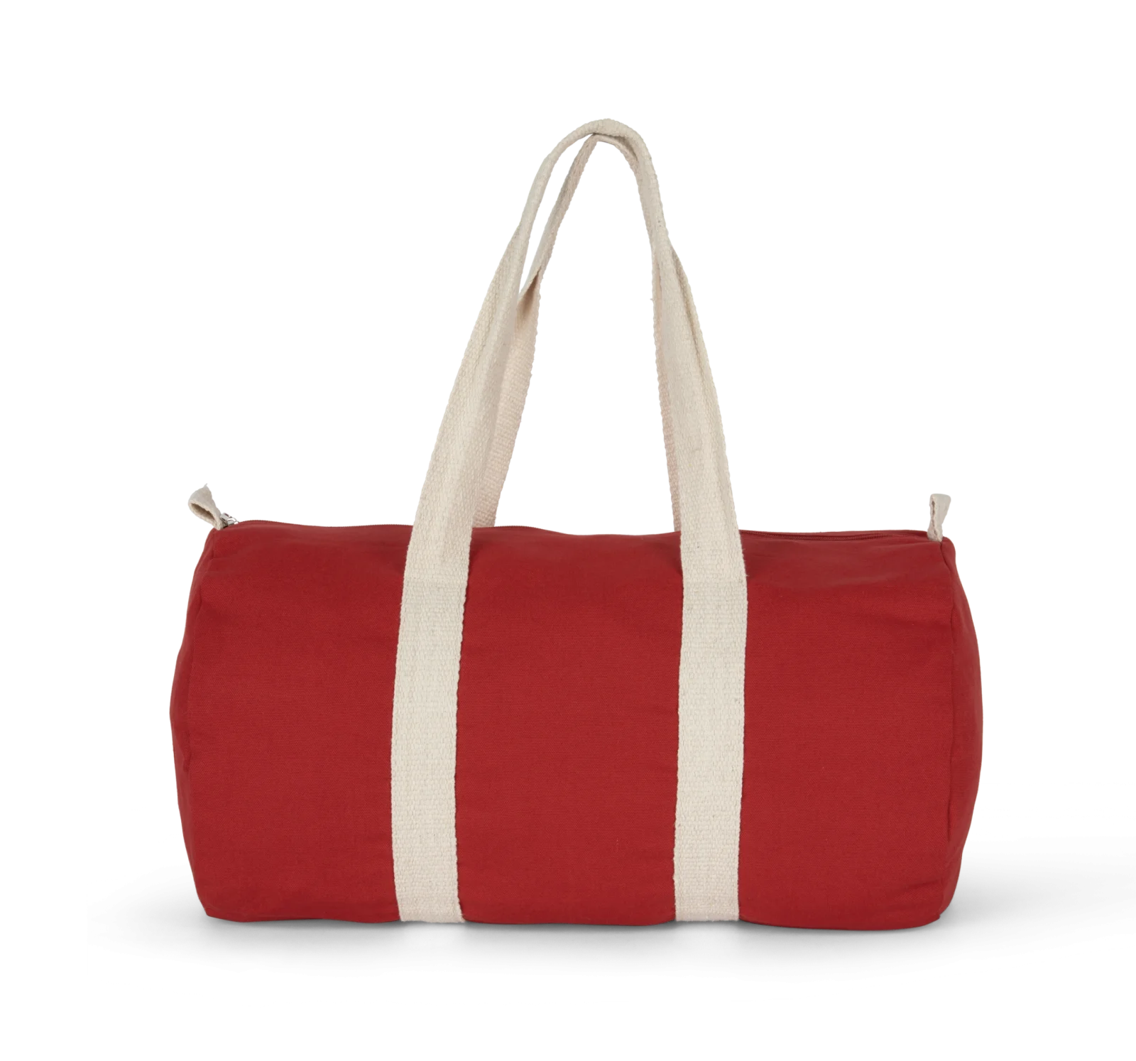 Sac fourre-tout en toile de coton KI0632 — Arandano Red / Natural