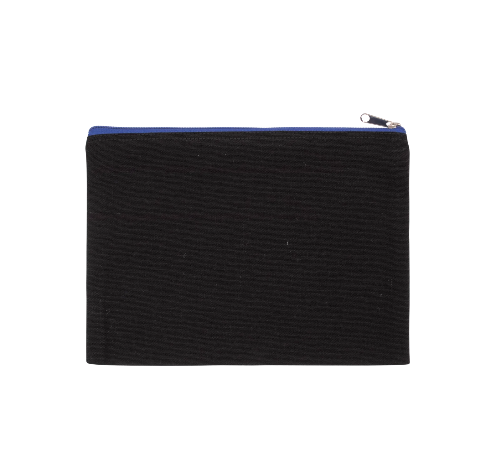 Pochette en coton canvas - grand modèle KI0722 — Black / Royal Blue