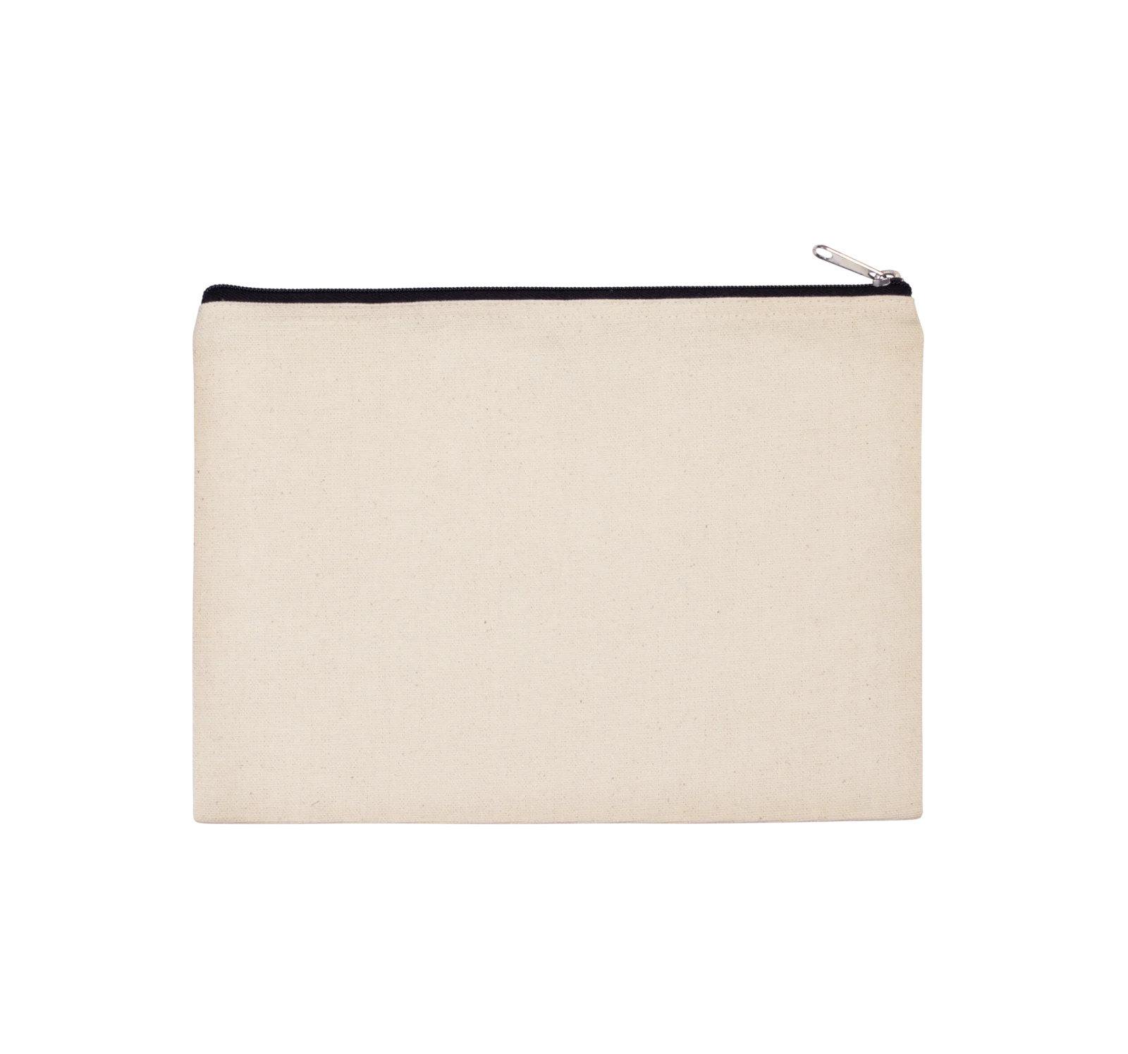 Pochette en coton canvas - grand modèle KI0722 — Natural / Black