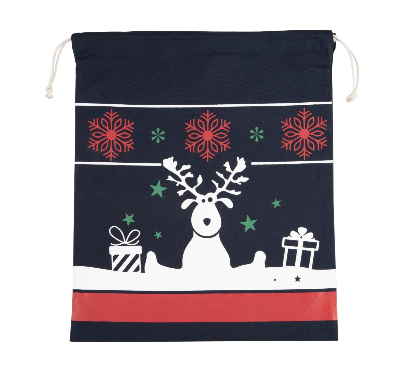 Sac avec cordon motifs de Noël KI0735 — Night Navy