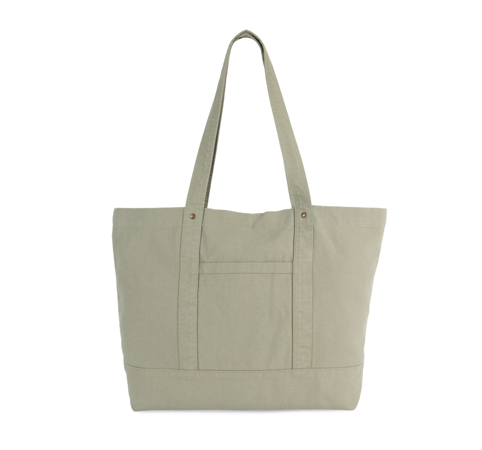Grand sac shopping à poche latérale KI3214 — Washed Green Clay