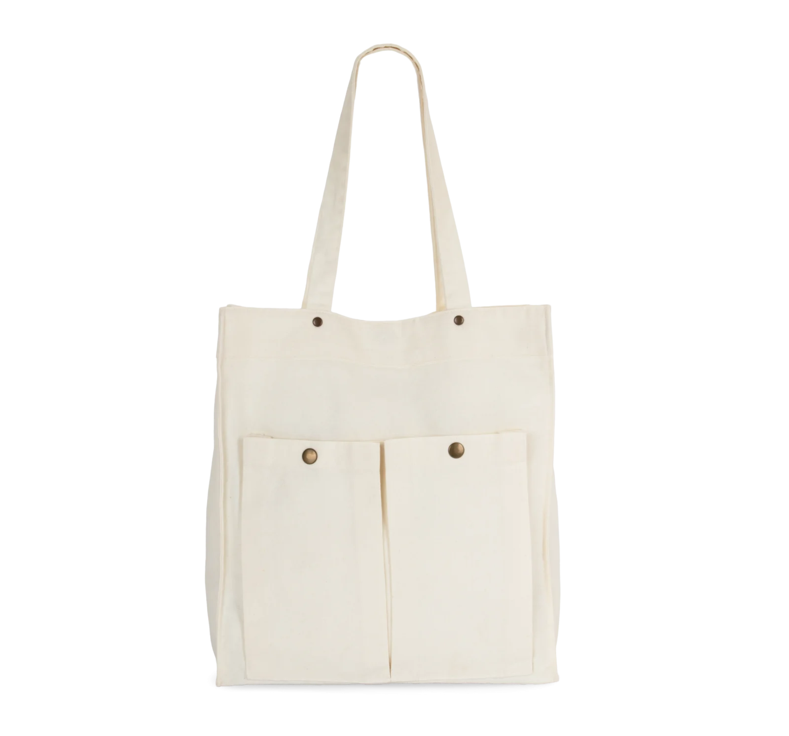 Sac à main à double poche frontale KI3215 — Washed Ivory