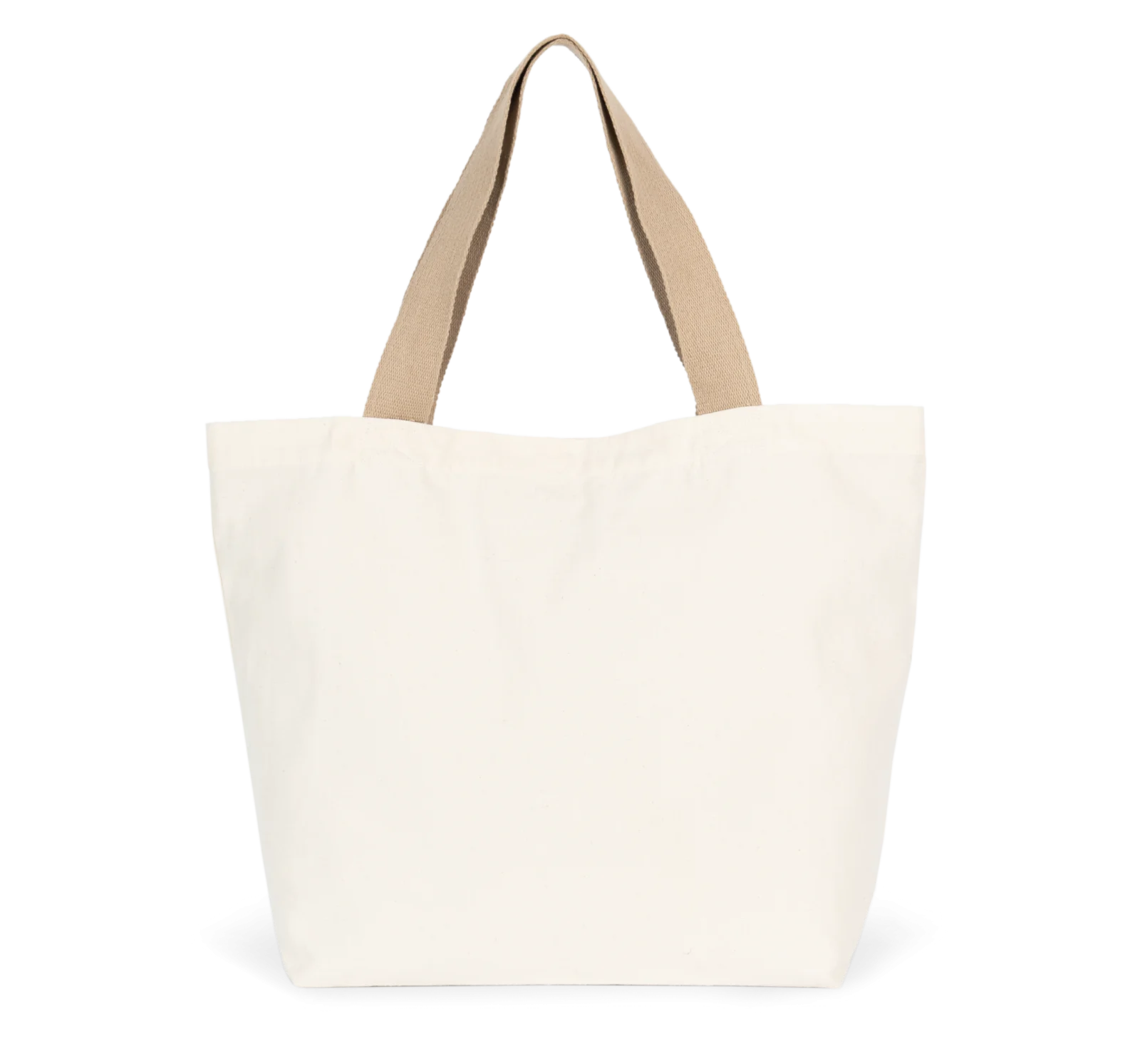 Grand sac shopping recyclé à fond plat KI5204 — Ecume / Hemp
