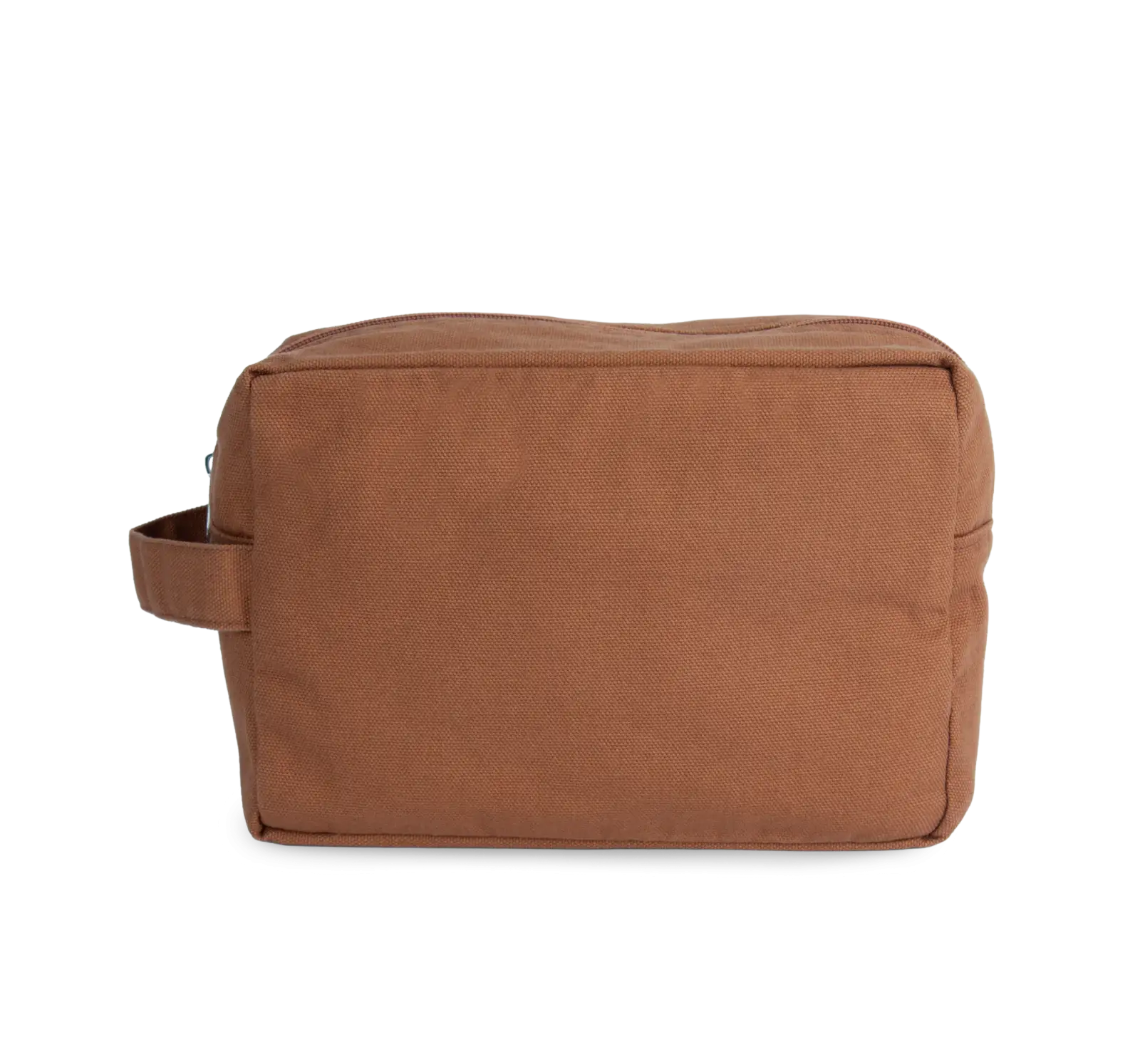 Trousse de toilette en coton biologique KI6303 — Washed Caramel Coffee