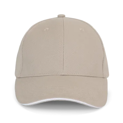 Orlando - casquette 6 panneaux KP011 — Beige / White