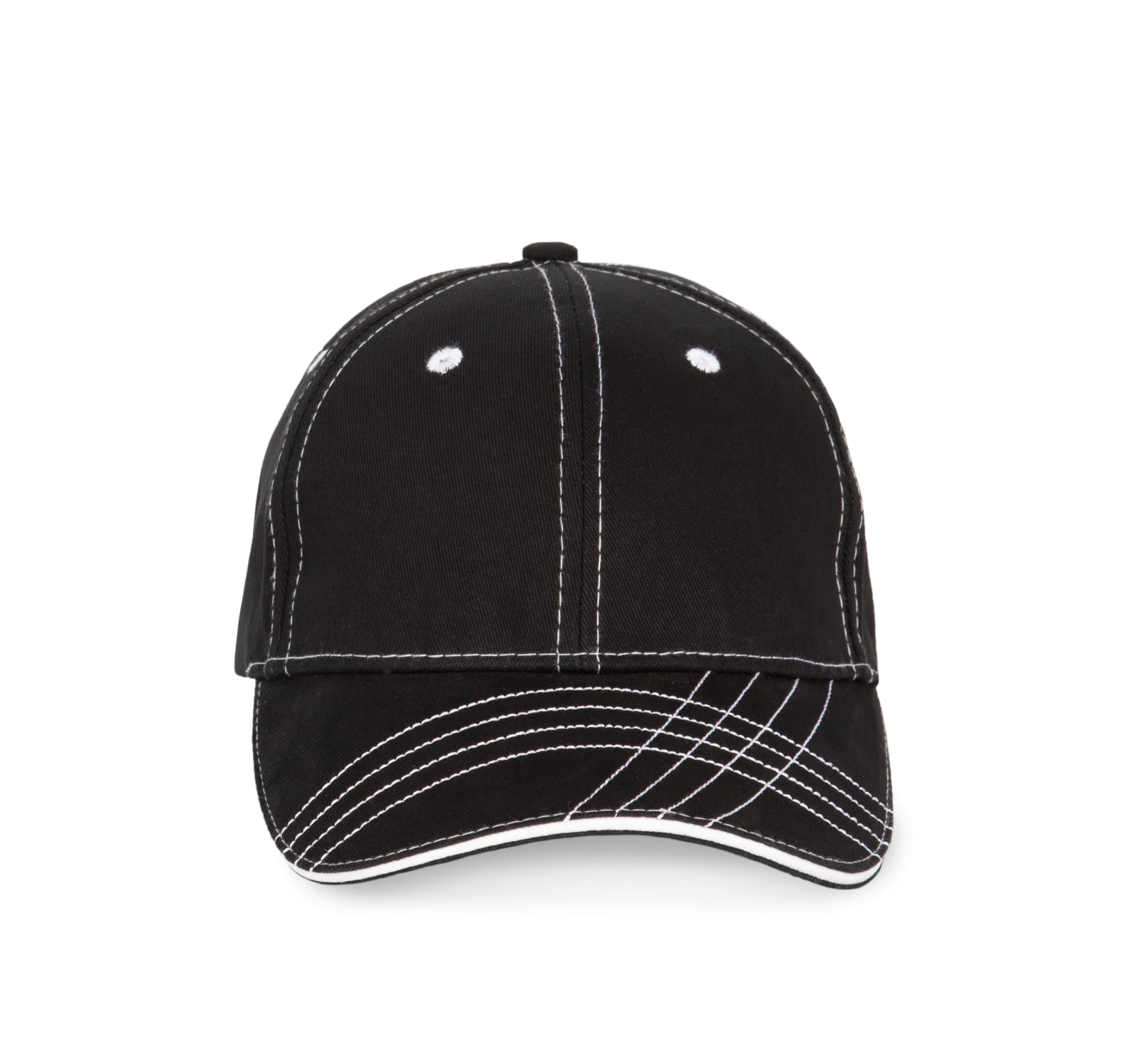 Casquette fashion - 6 panneaux KP109 — Black / White