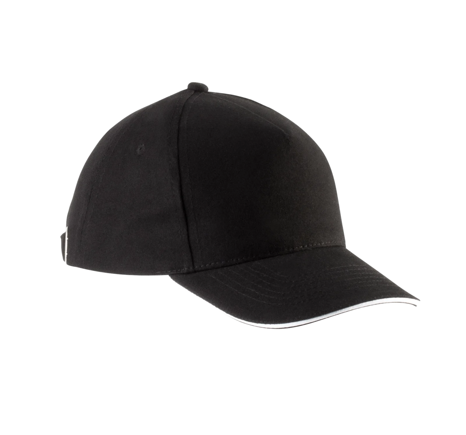 Casquette enfant avec sandwich contrasté - 5 panneaux KP148 — Black / White
