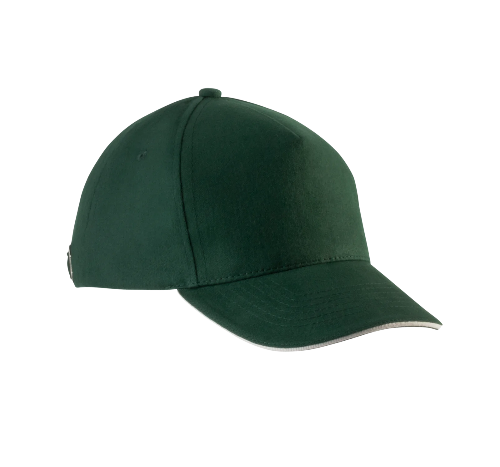 Casquette enfant avec sandwich contrasté - 5 panneaux KP148 — Forest Green / Beige