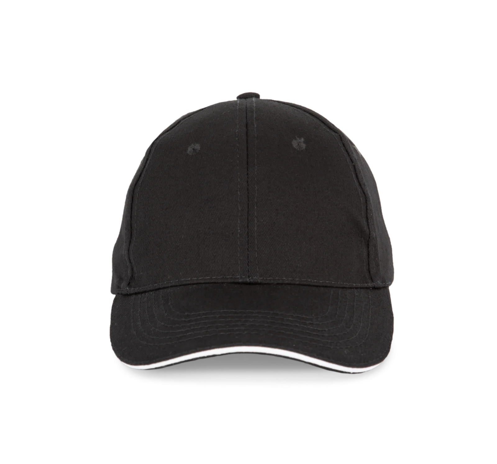 Casquette avec sandwich contrasté - 6 panneaux KP153 — Black / White
