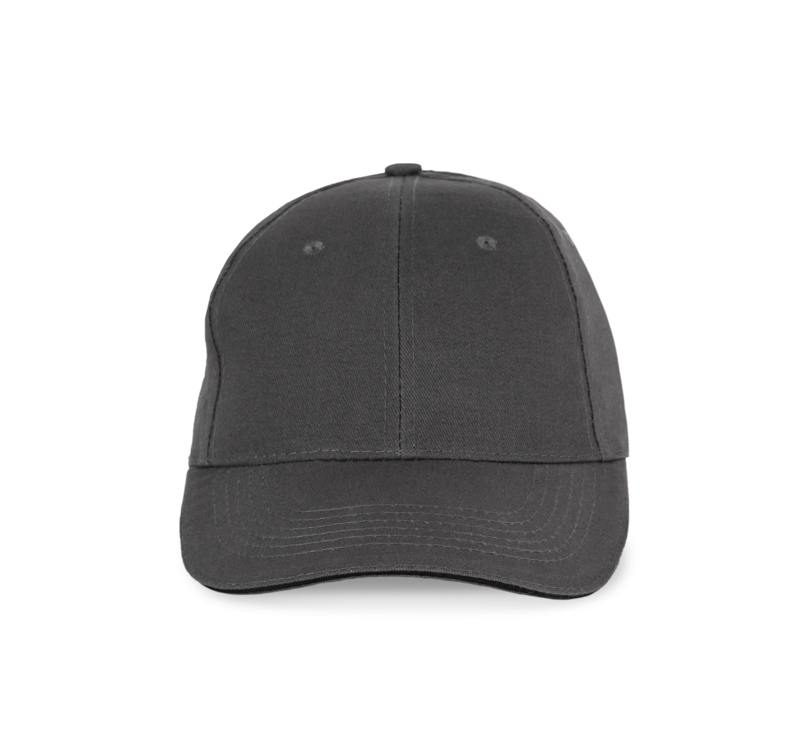 Casquette avec sandwich contrasté - 6 panneaux KP153 — Dark Grey / Black