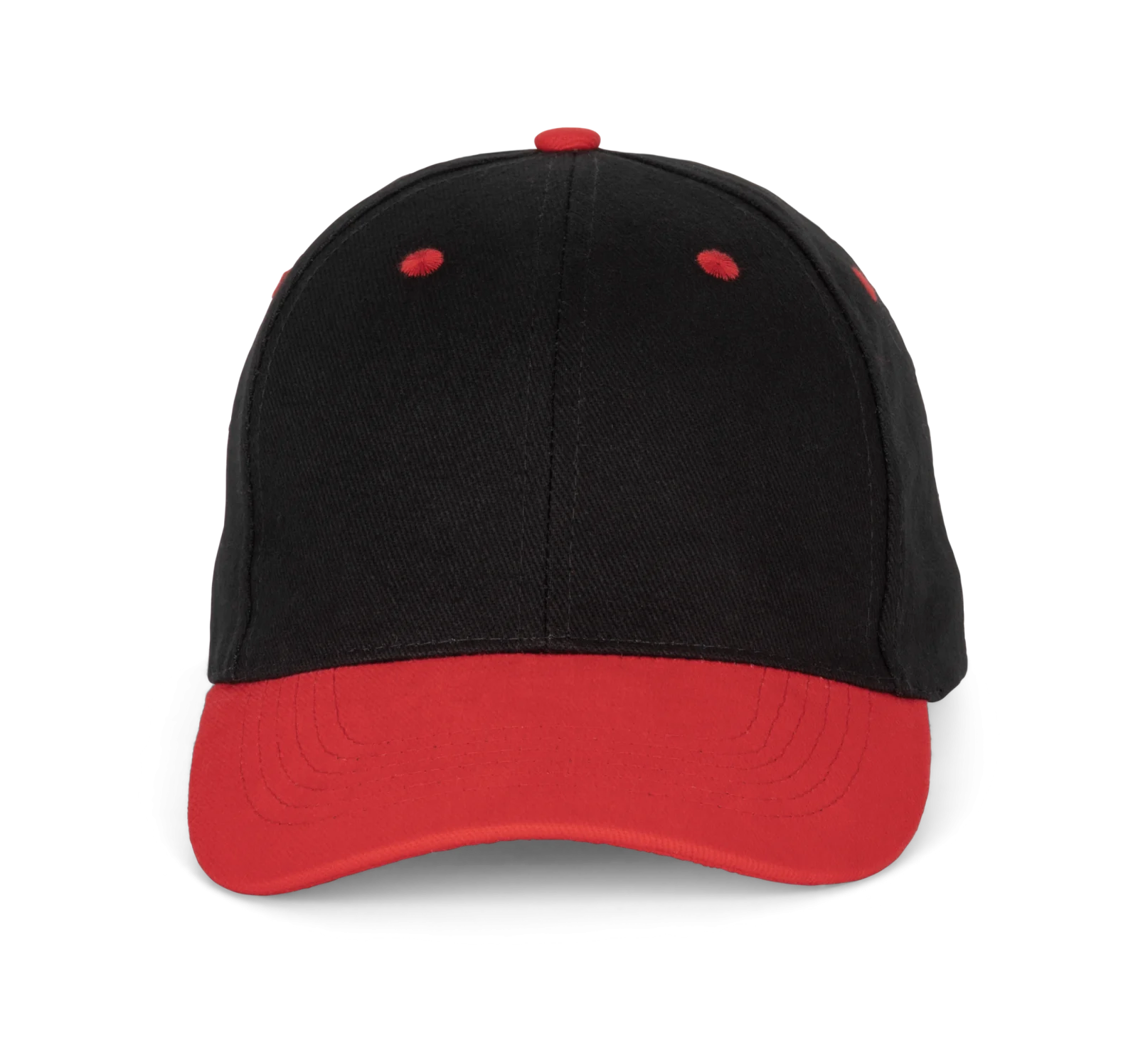 Casquette - 6 panneaux KP188 — Black / Red