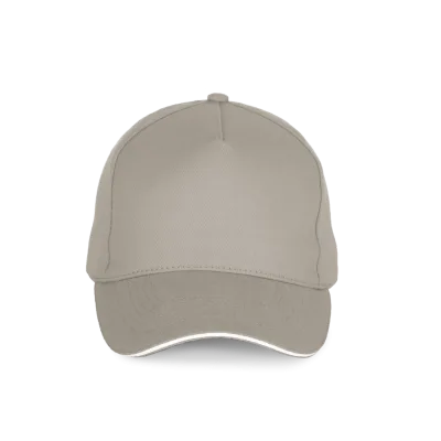 Casquette - 5 panneaux KP189 — Beige / White