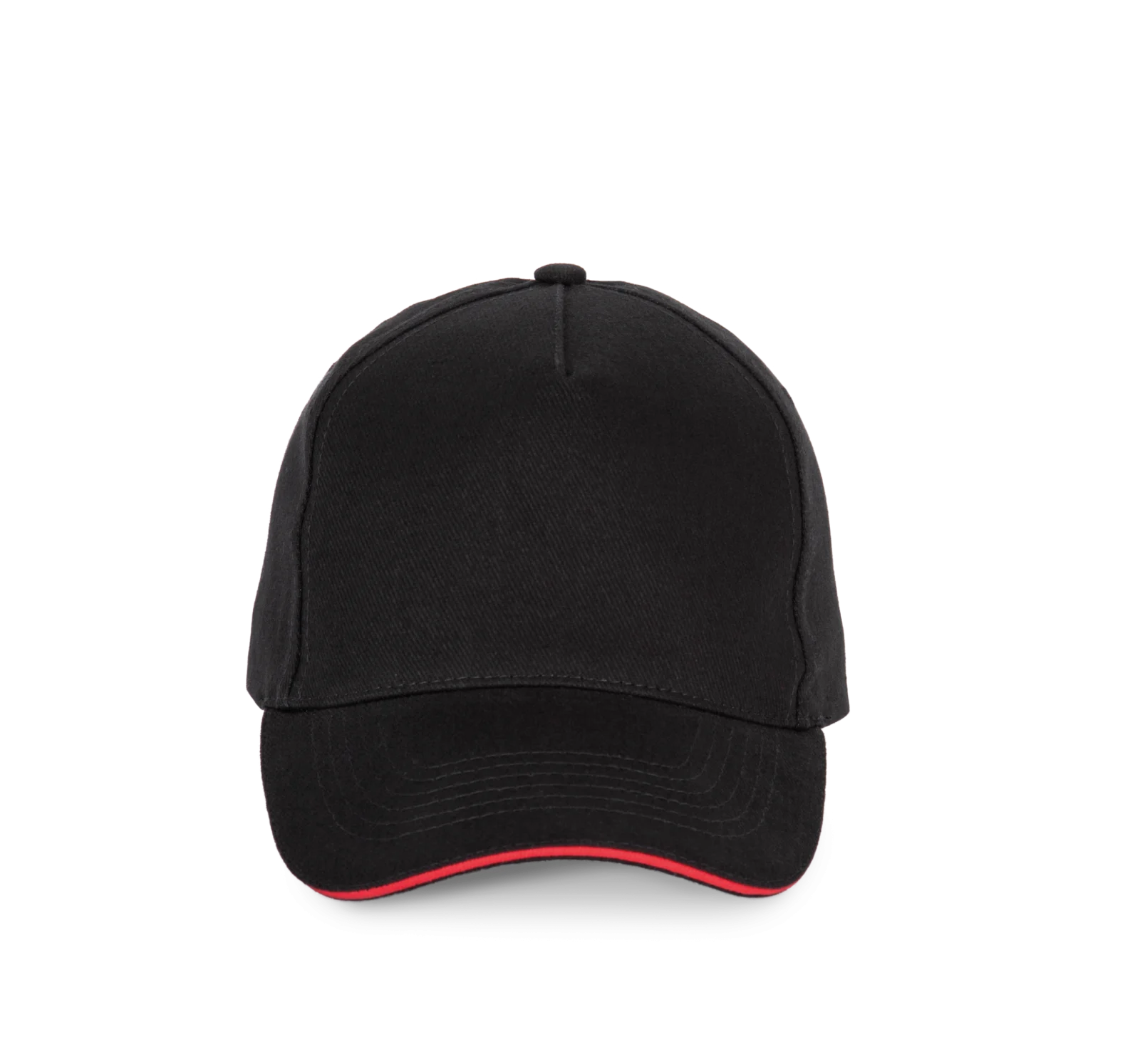 Casquette - 5 panneaux KP189 — Black / Red