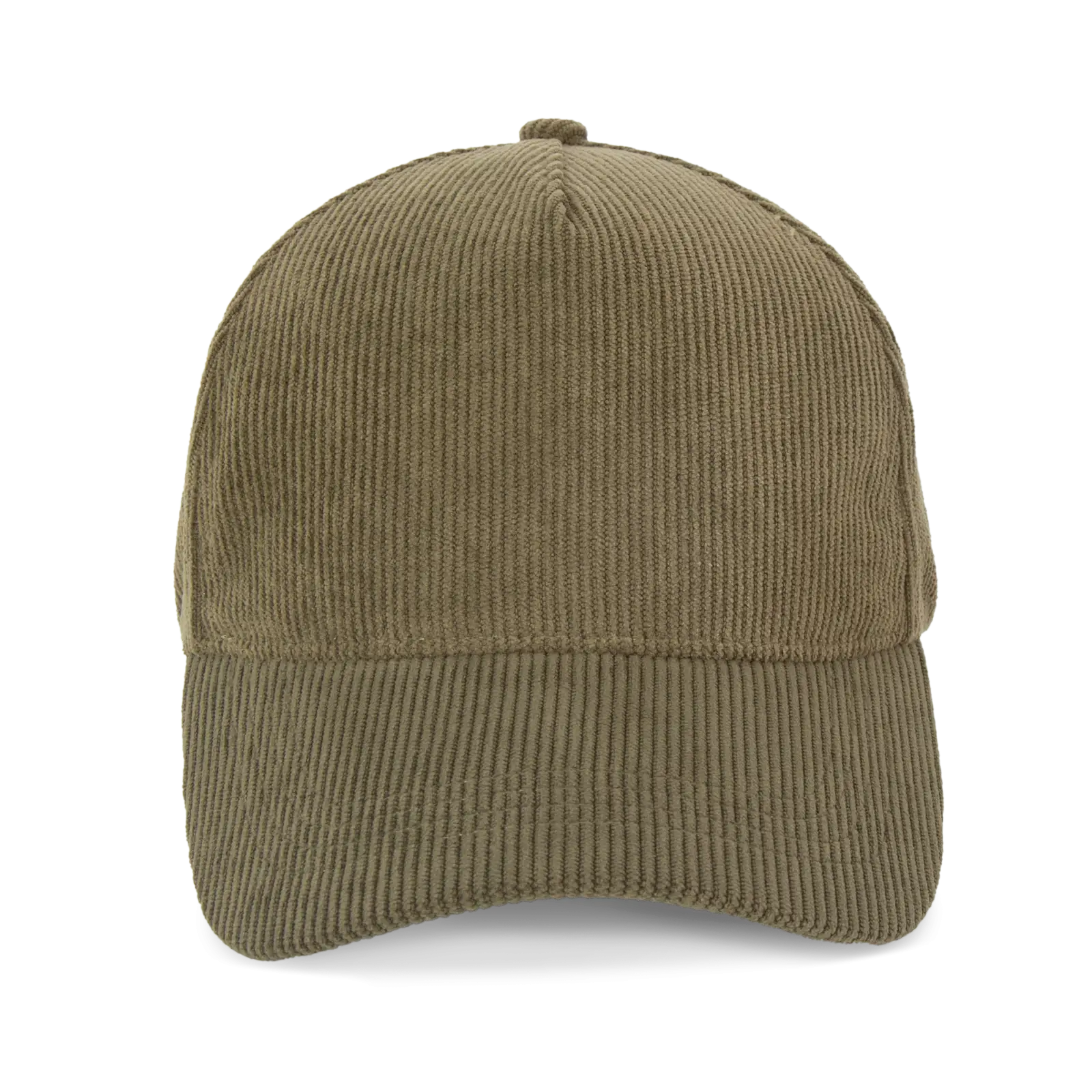 Casquette 5 panneaux en velours KP250 — Dark Olive