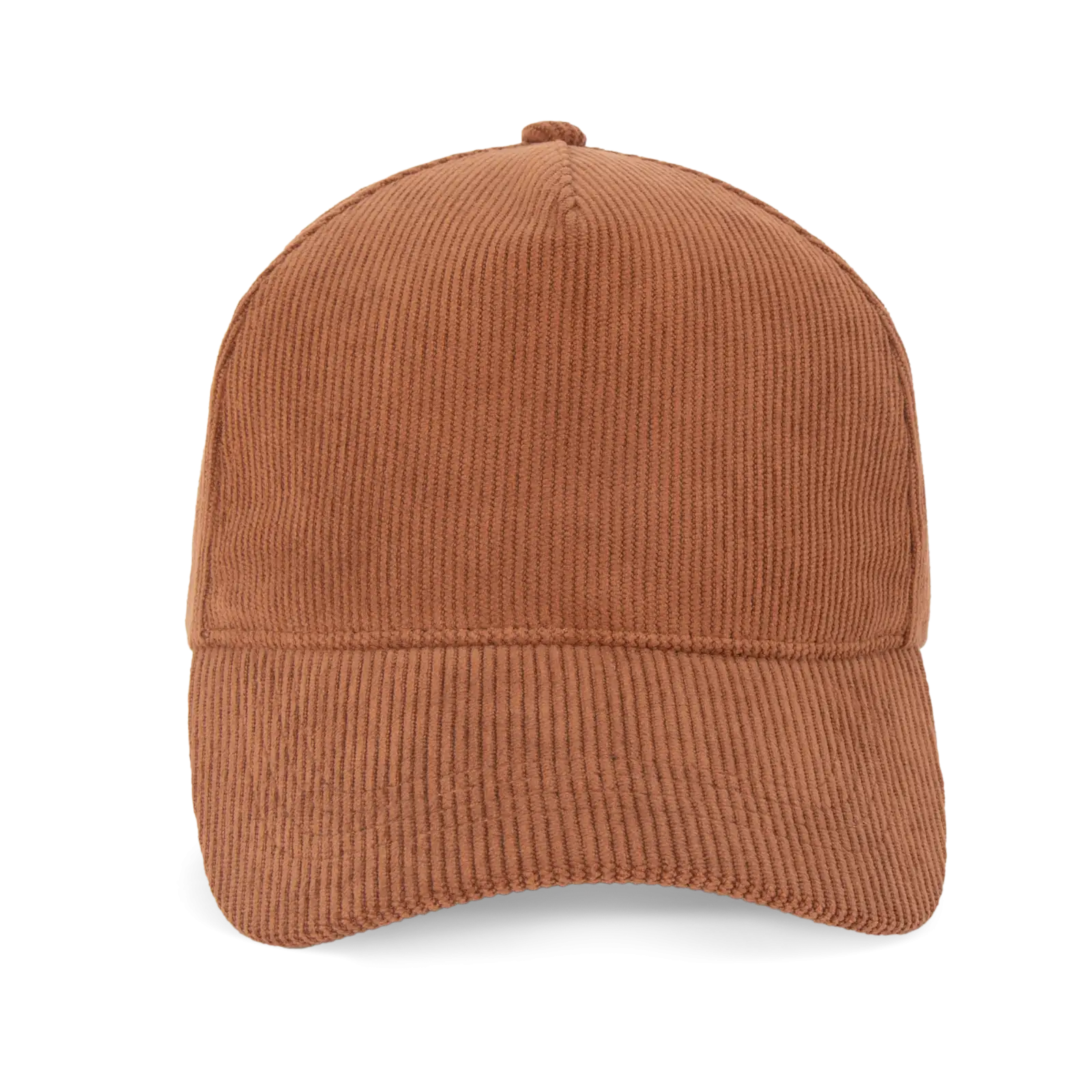 Casquette 5 panneaux en velours KP250 — Moka