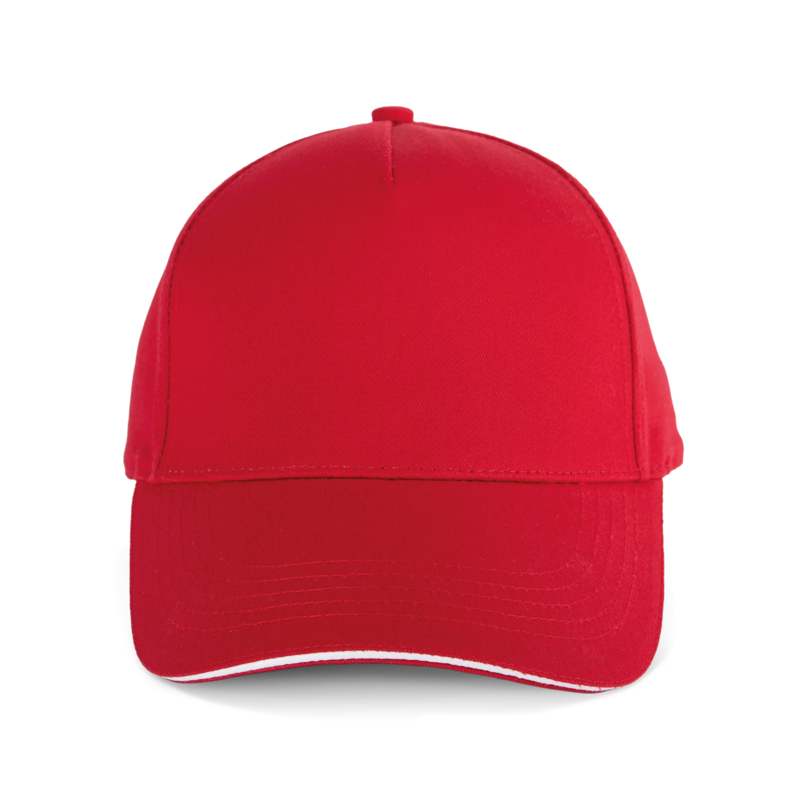 Casquette 5 panneaux avec sandwich - K-up Gold Label KP353 — Classic Red / White