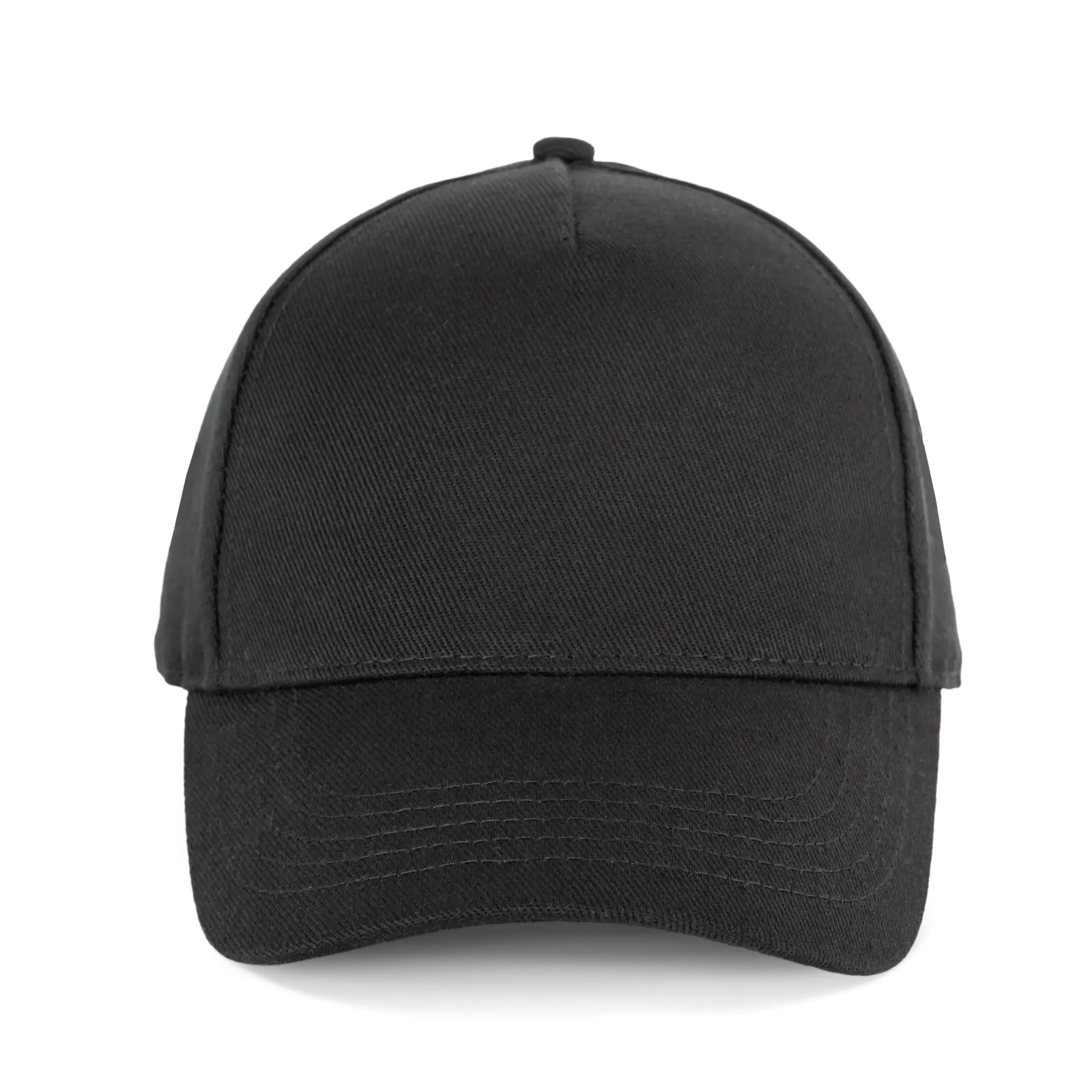 Casquette en coton bio 5 panneaux - K-up Gold Label KP355 — Black