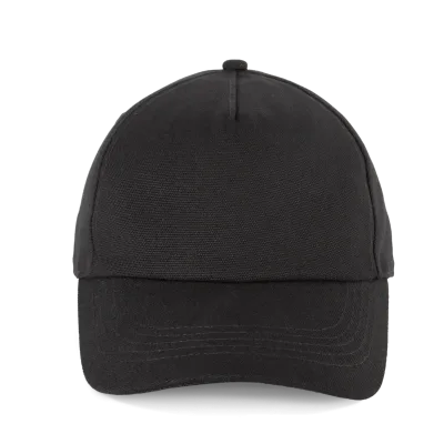 Casquette en toile de coton 5 panneaux - K-up Gold Label KP357 — Black