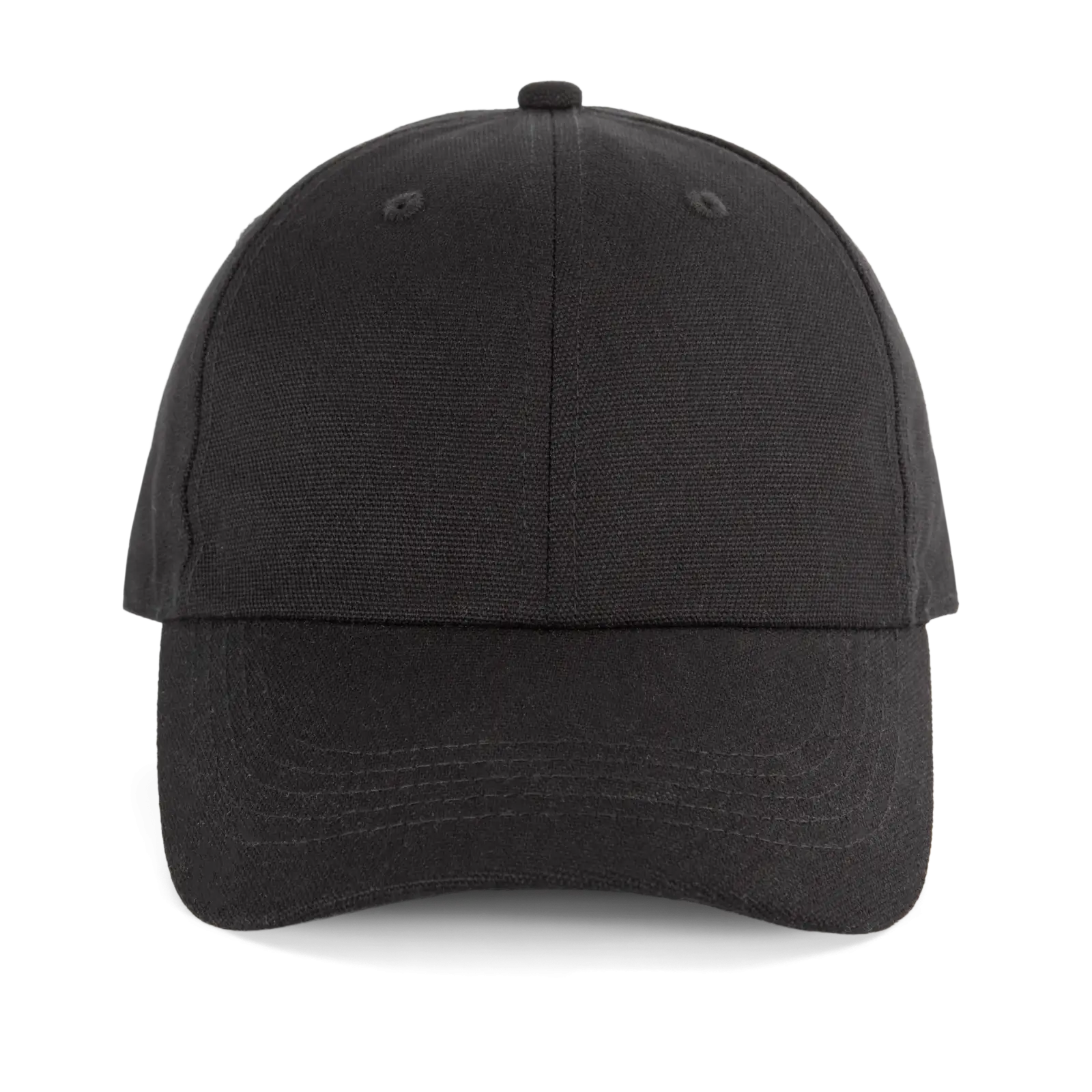 Casquette en toile de coton 6 panneaux - K-up Gold Label KP358 — Black
