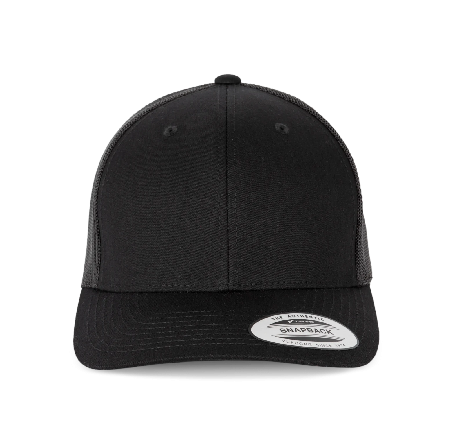 Casquette Trucker modèle rétro - 6 panneaux KP912 — Black