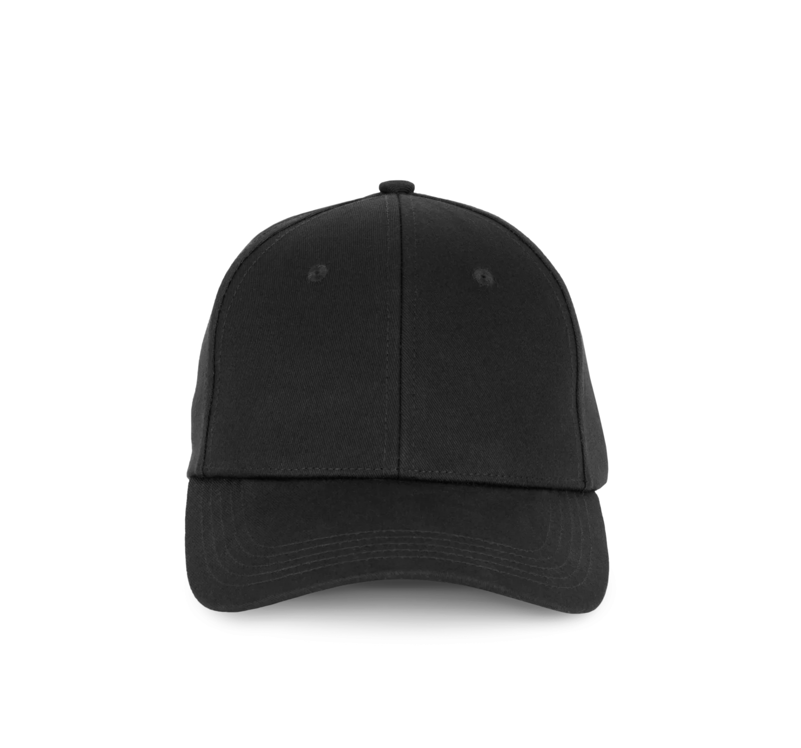 Casquette en coton recyclé - 6 panneaux KP915 — Black