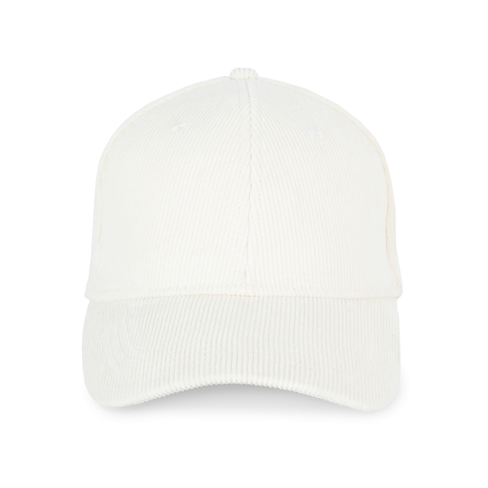 Casquette écoresponsable en velours côtelé 6 panneaux unisexe NS016 — Ivory