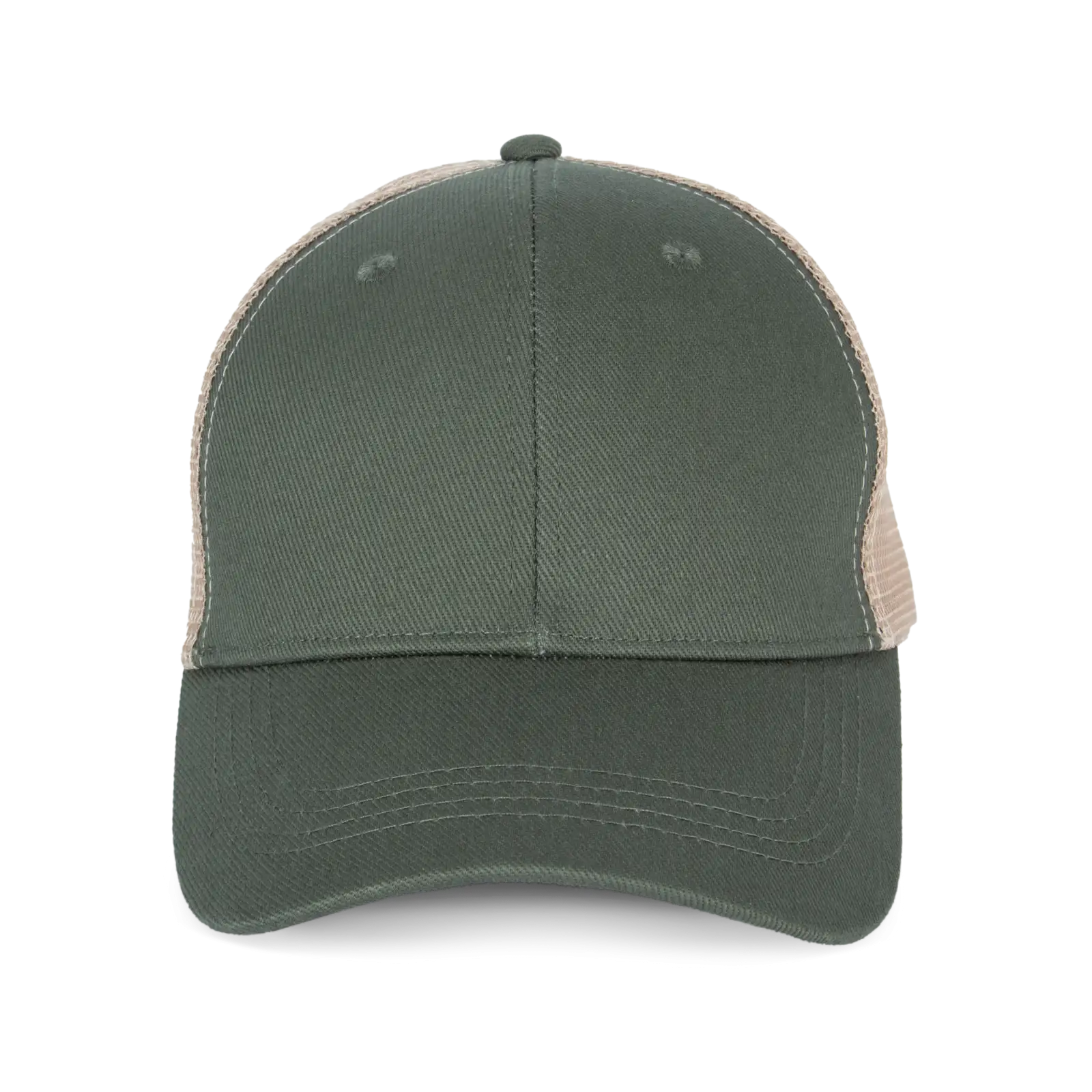Casquette trucker écoresponsable 6 panneaux unisexe NS036 — Organic Khaki / Beige