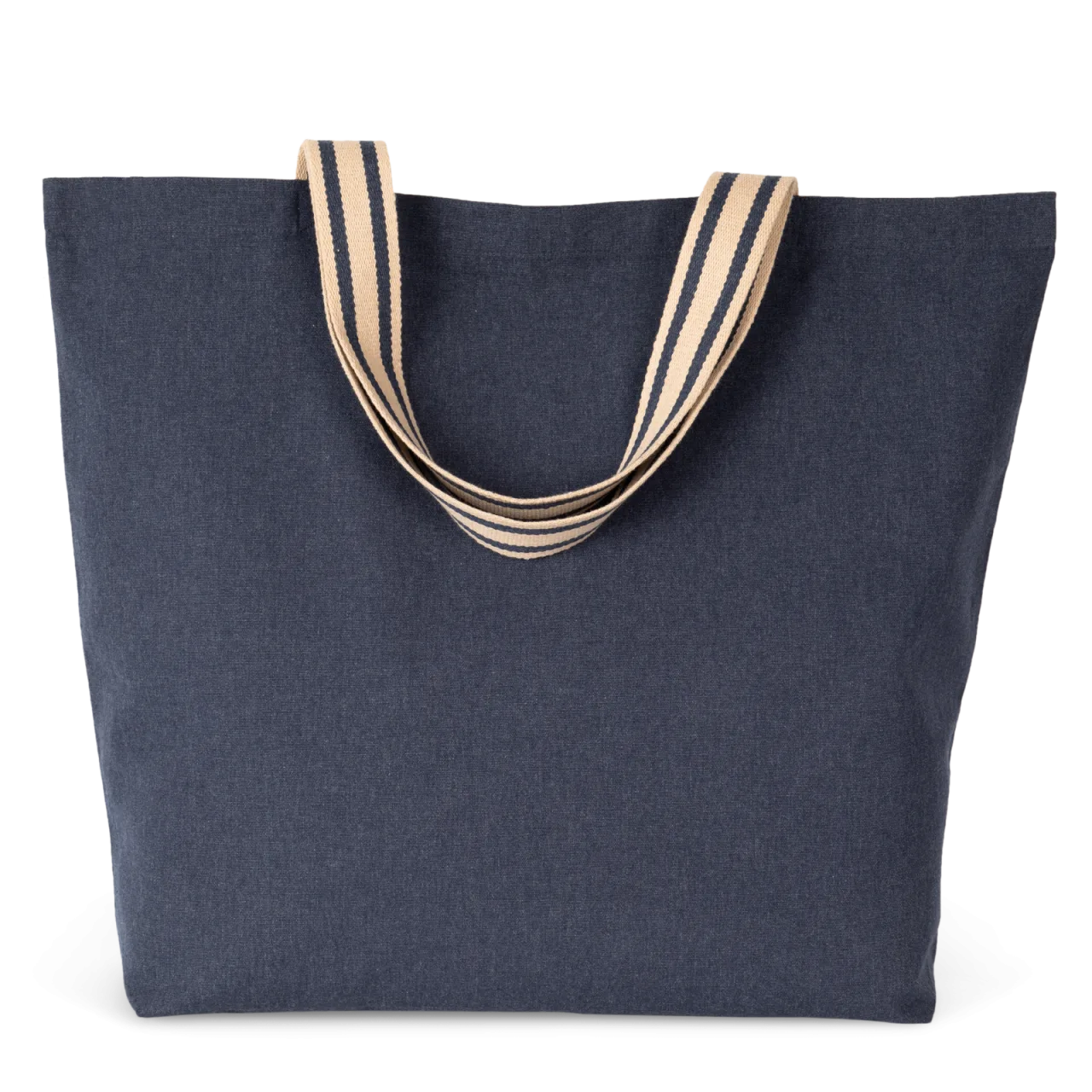 Grand sac shopping écoresponsable NS110 — Horizon Blue / Desert Sand / Horizon Blue Stripes