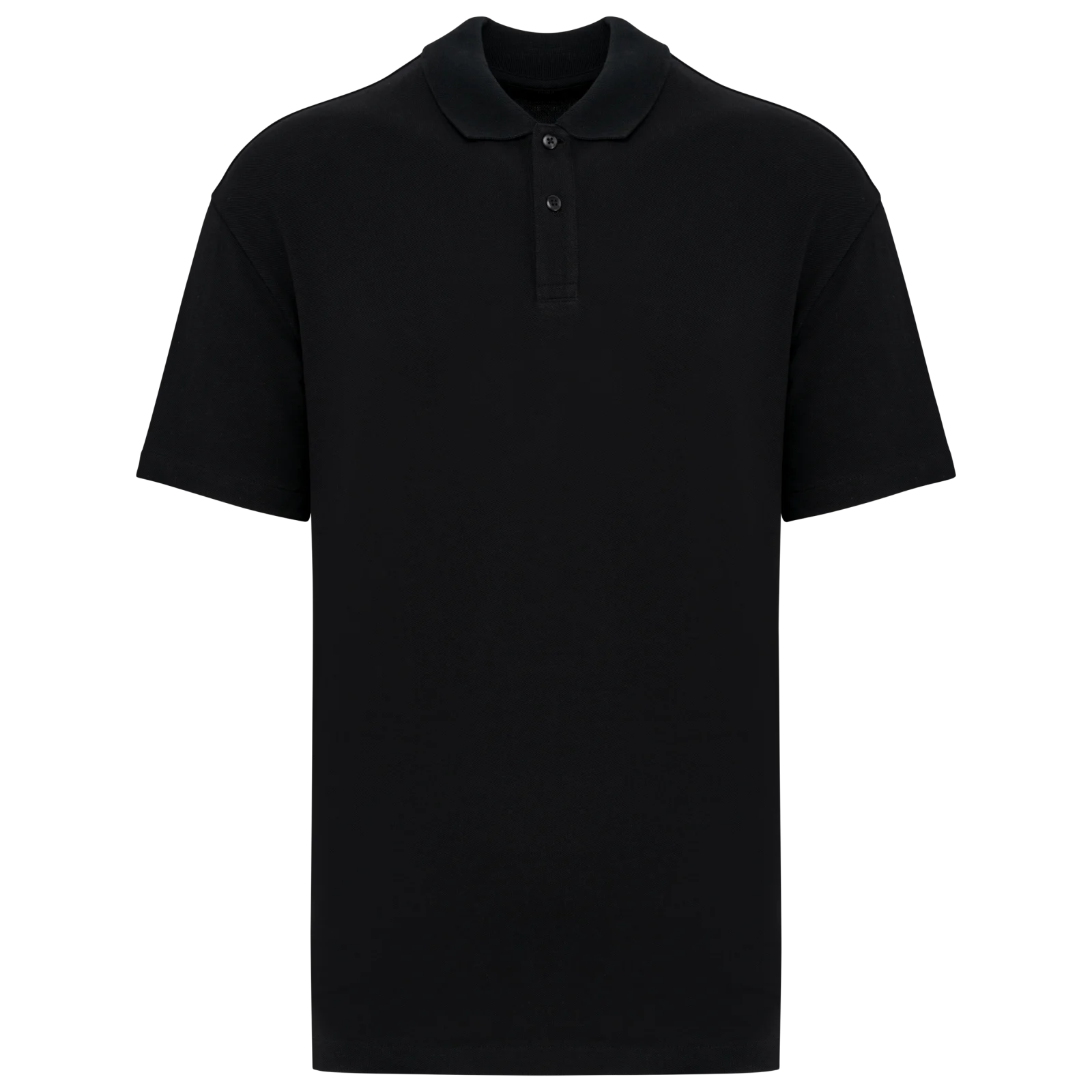 Polo écoresponsable maille piquée à épaules tombantes homme NS204 — Black