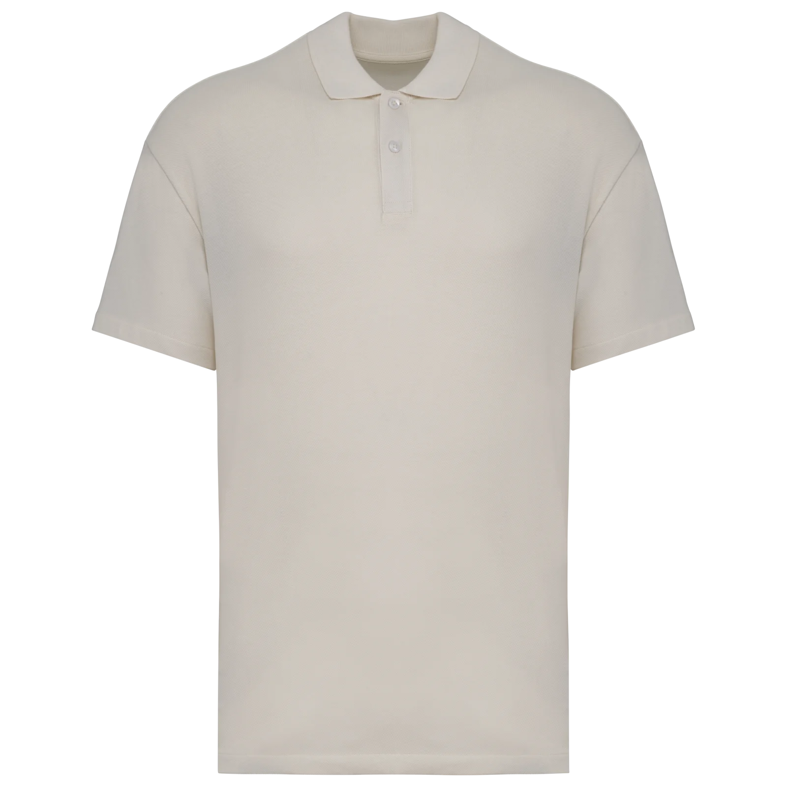Polo écoresponsable maille piquée à épaules tombantes homme NS204 — Ivory