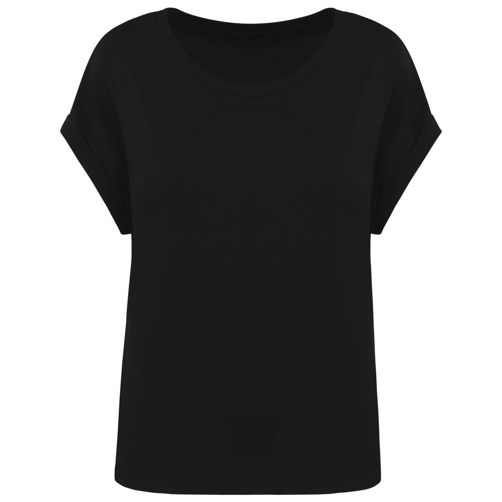 T-shirt écoresponsable manches à revers femme NS309 — Black