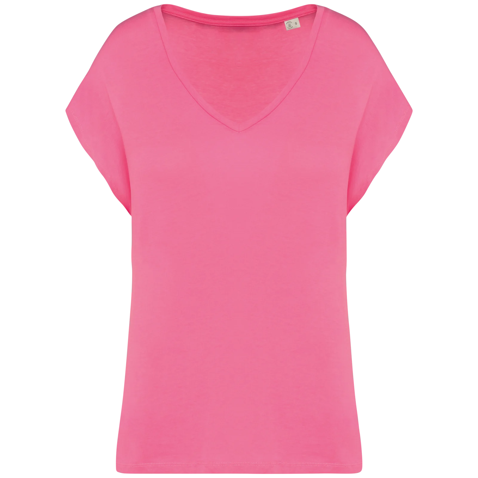 T-shirt écoresponsable loose à col V femme NS312 — Candy Rose