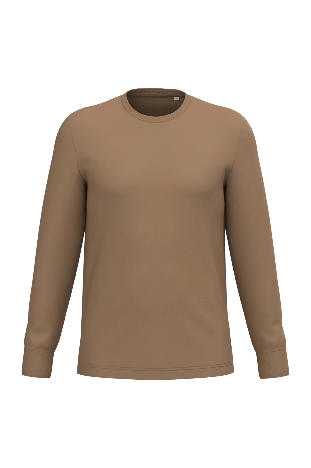 T-shirt écoresponsable manches longues unisexe NS333 — Dark camel