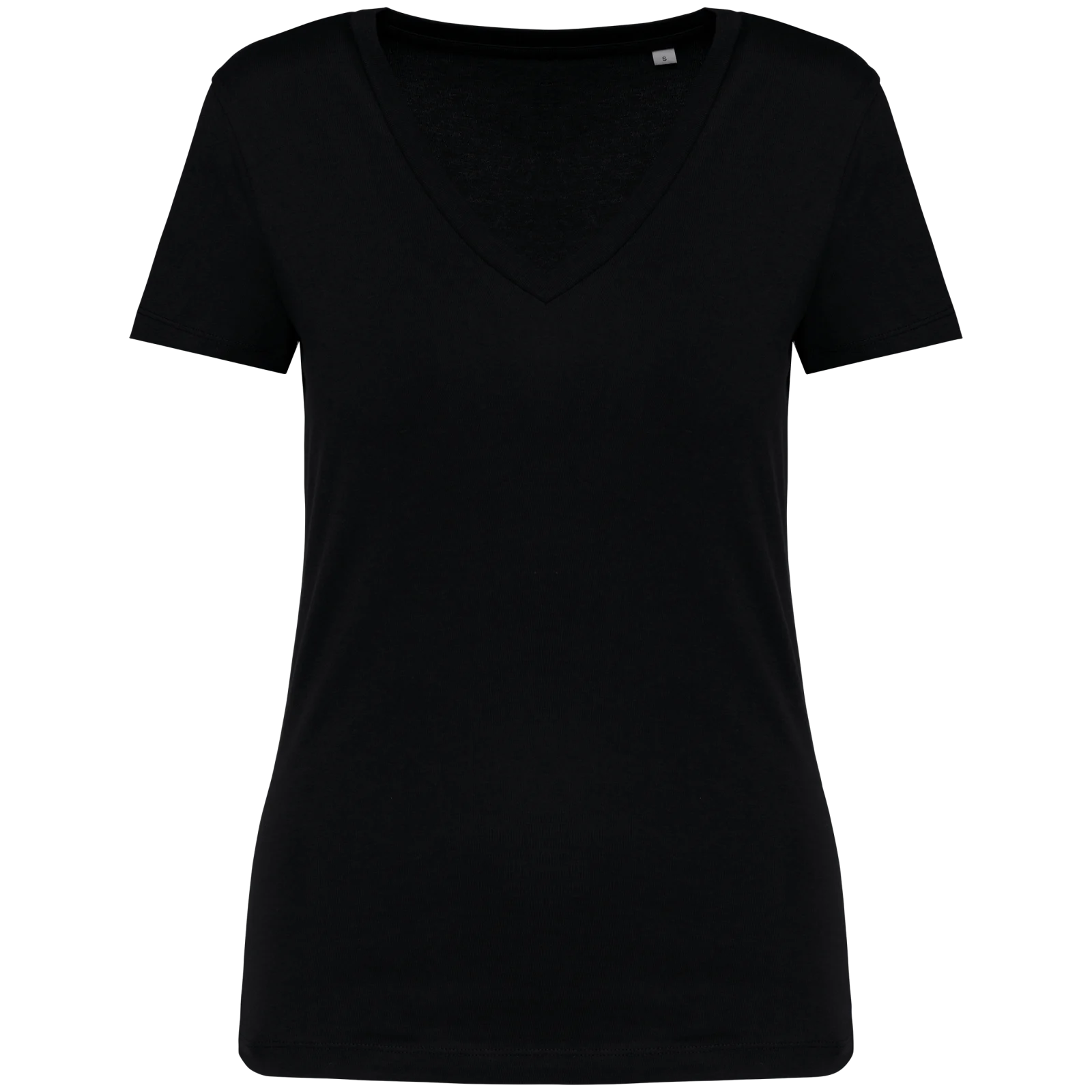 T-shirt écoresponsable col V femme NS334 — Black