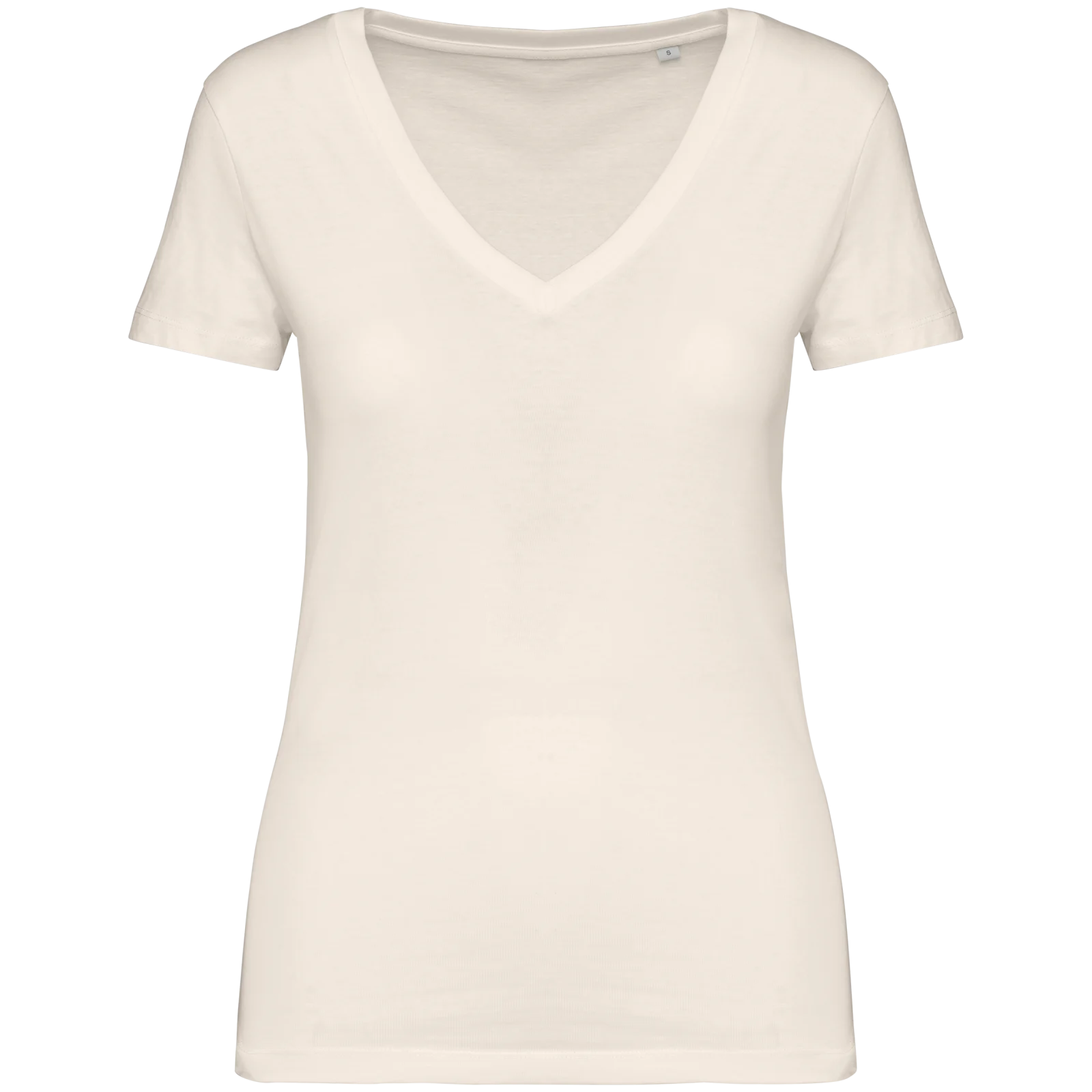 T-shirt écoresponsable col V femme NS334 — Ivory