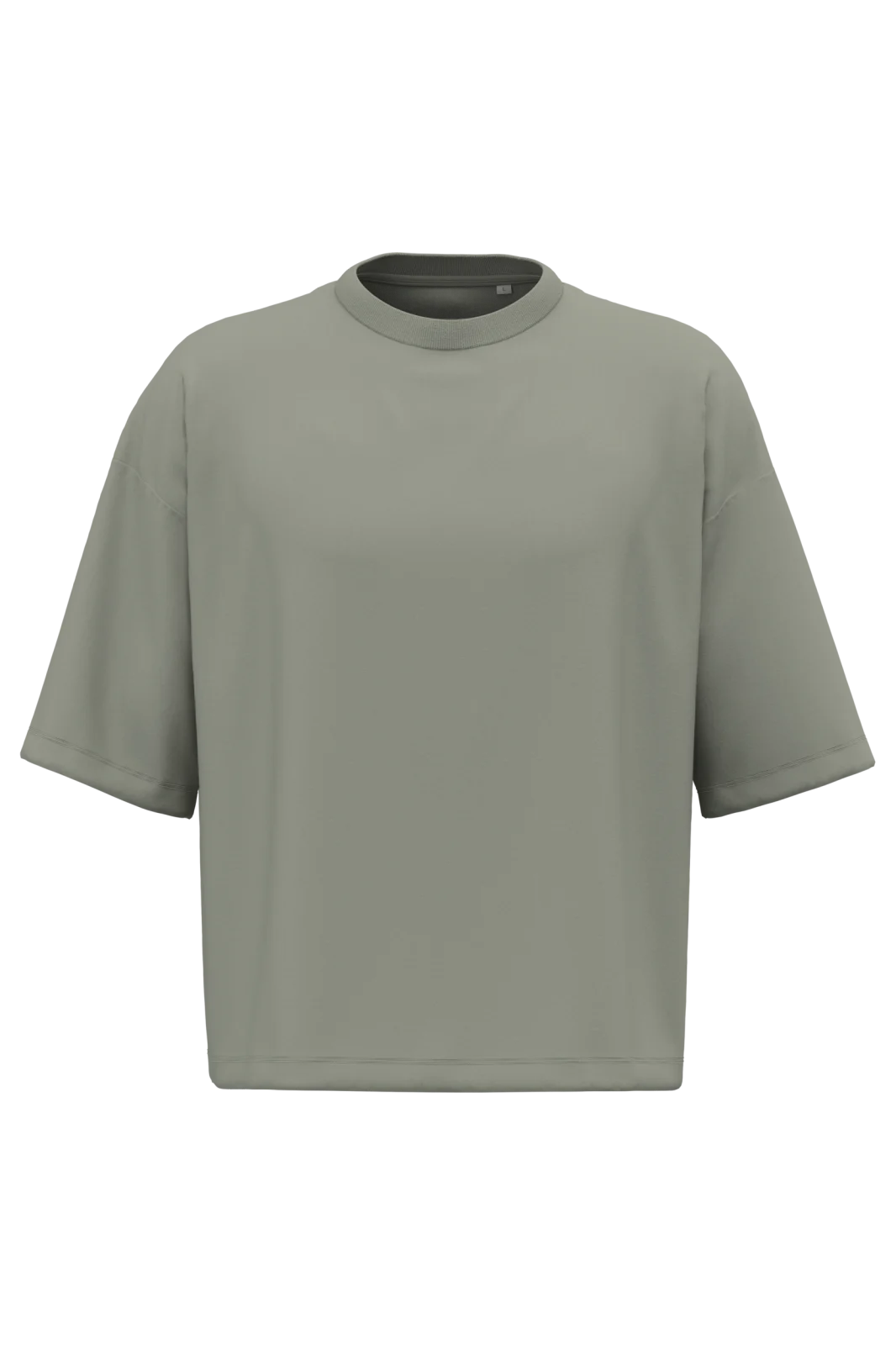 T-shirt écoresponsable boxy à épaules tombantes homme NS348 — Almond Green