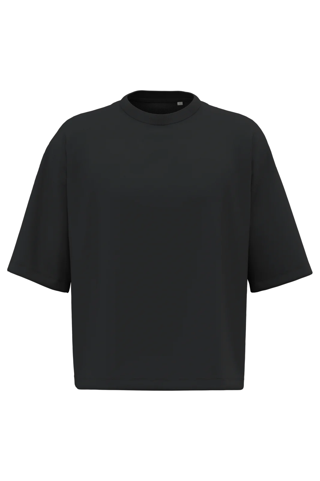 T-shirt écoresponsable boxy à épaules tombantes homme NS348 — Black