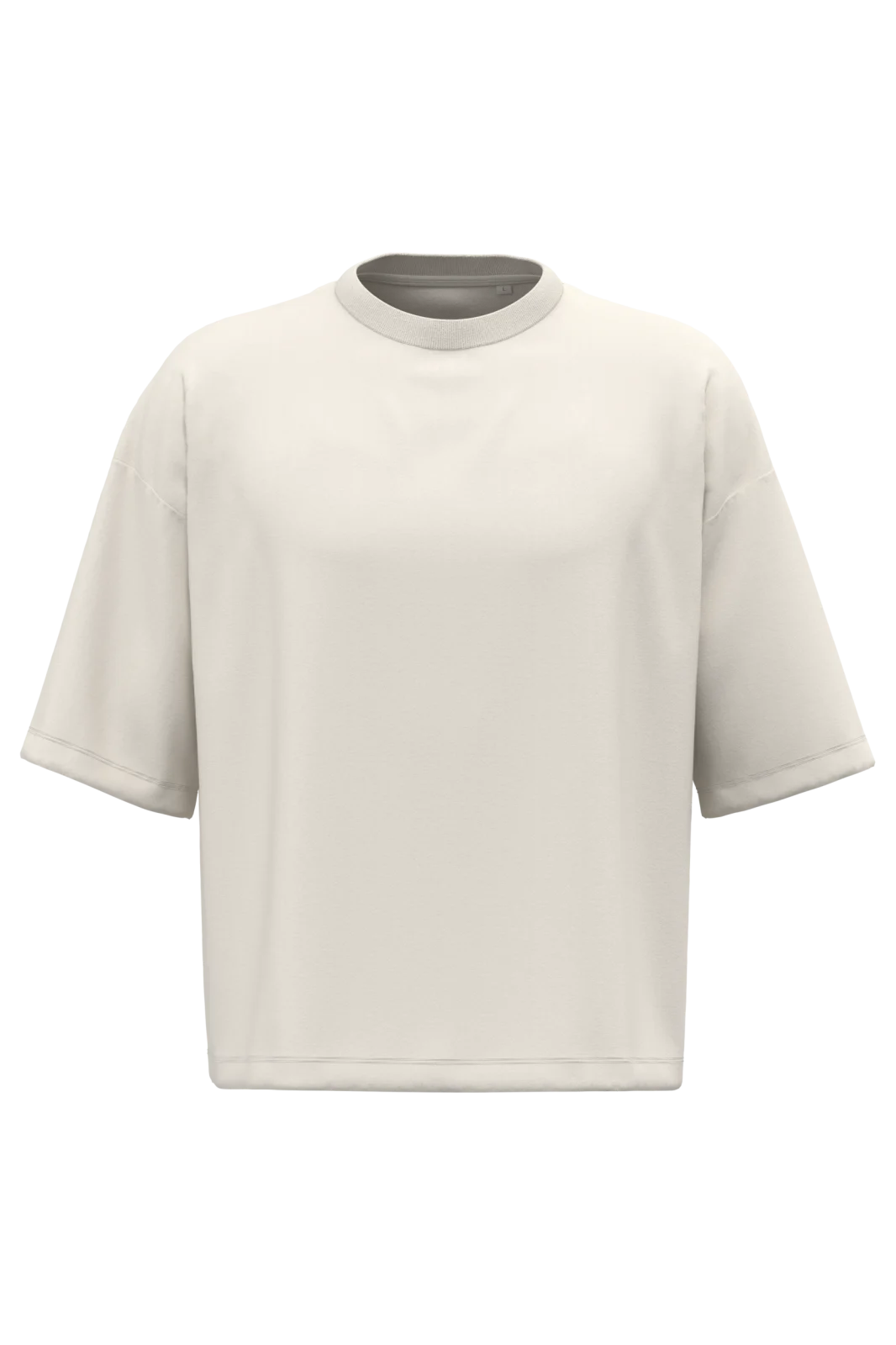 T-shirt écoresponsable boxy à épaules tombantes homme NS348 — Ivory